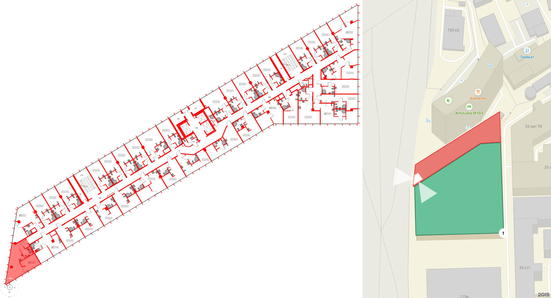 Апартаменты в ЖК Апарт-отель «МОСКО», 1 комнатные, 42.6 м², 7 этаж