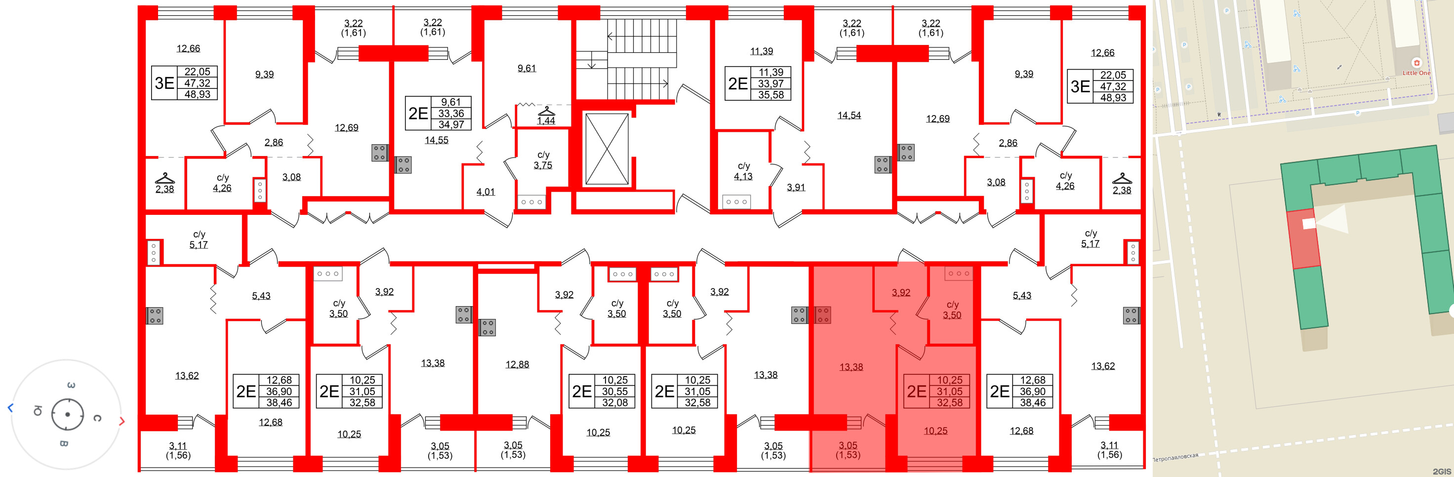Квартира в ЖК Квартал Уютный, 1 комнатная, 32.58 м², 8 этаж