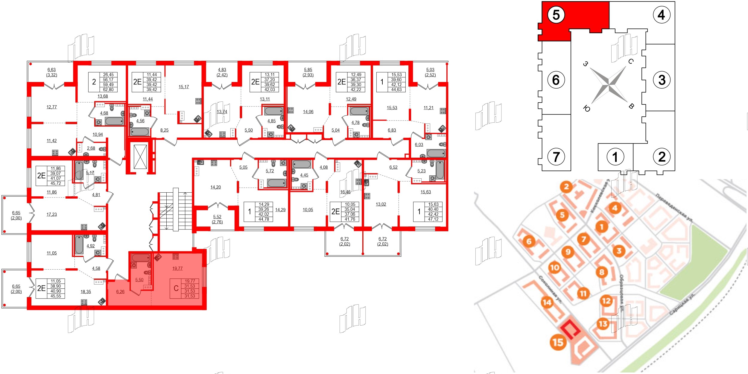 Квартира в ЖК Образцовый квартал, студия, 31.53 м², 3 этаж