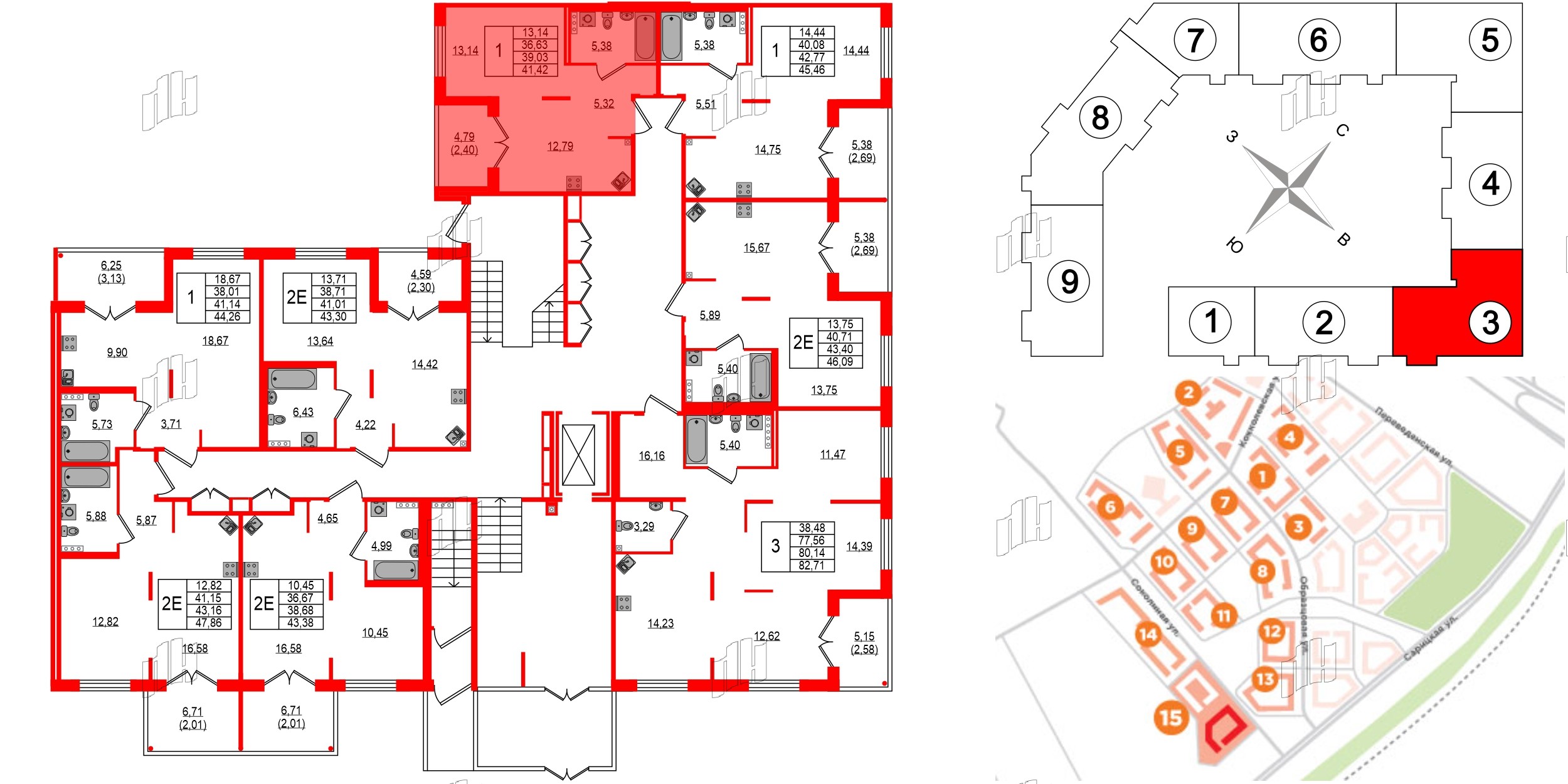 Квартира в ЖК Образцовый квартал, 1 комнатная, 36.63 м², 1 этаж