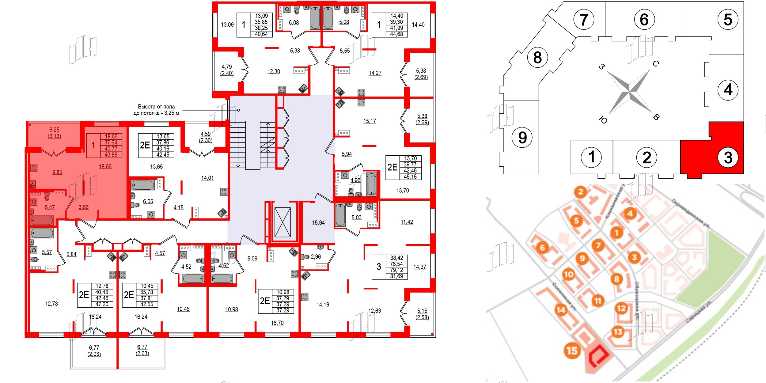 Квартира в ЖК Образцовый квартал, 1 комнатная, 37.64 м², 4 этаж