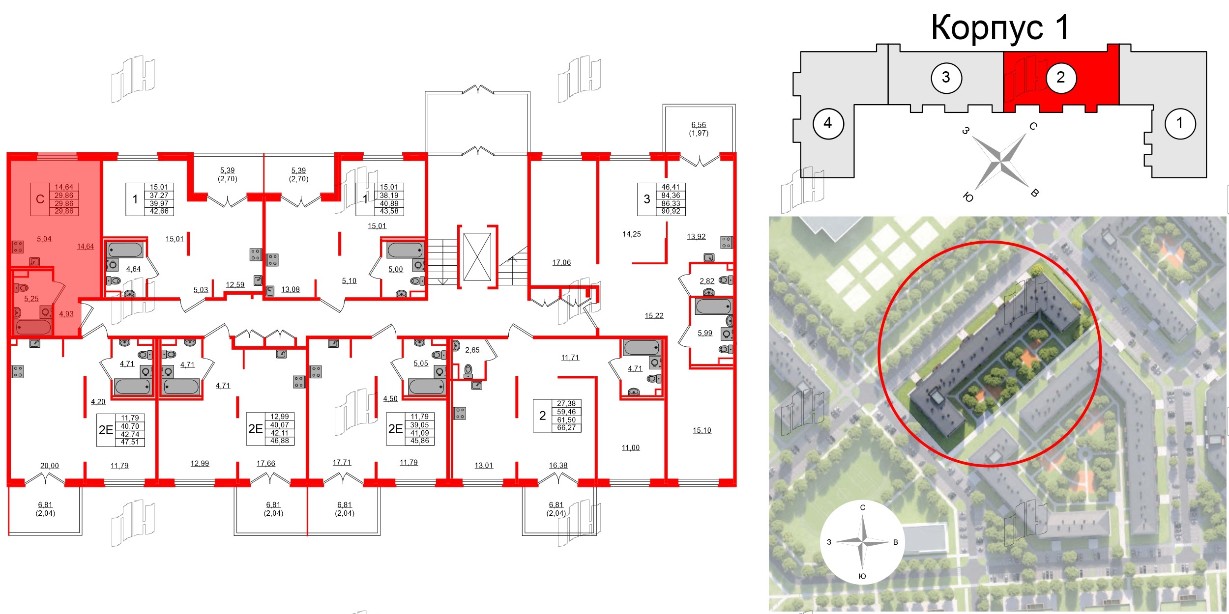 Квартира в ЖК Образцовый квартал, студия, 29.86 м², 1 этаж