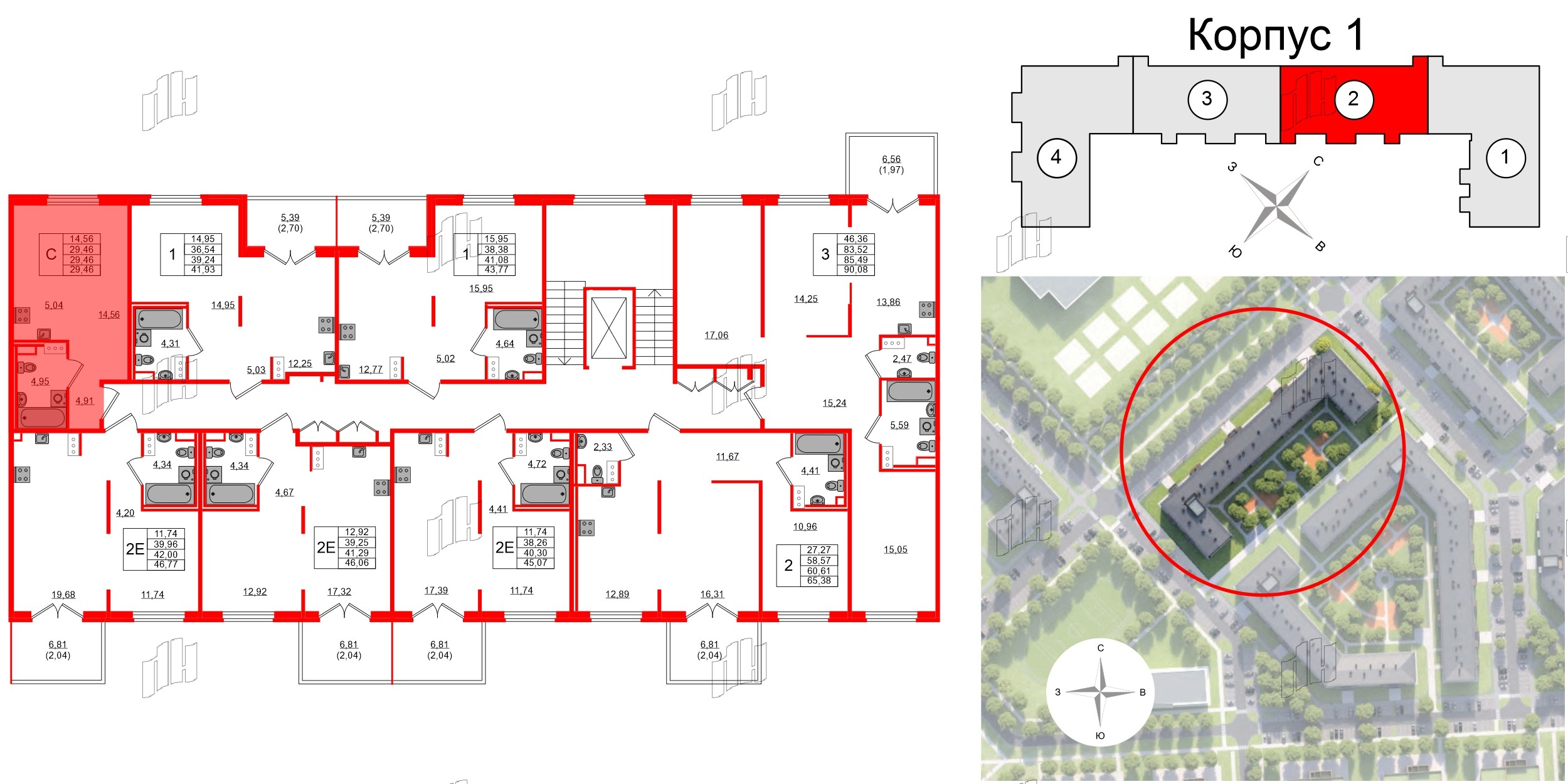 Квартира в ЖК Образцовый квартал, студия, 29.46 м², 4 этаж