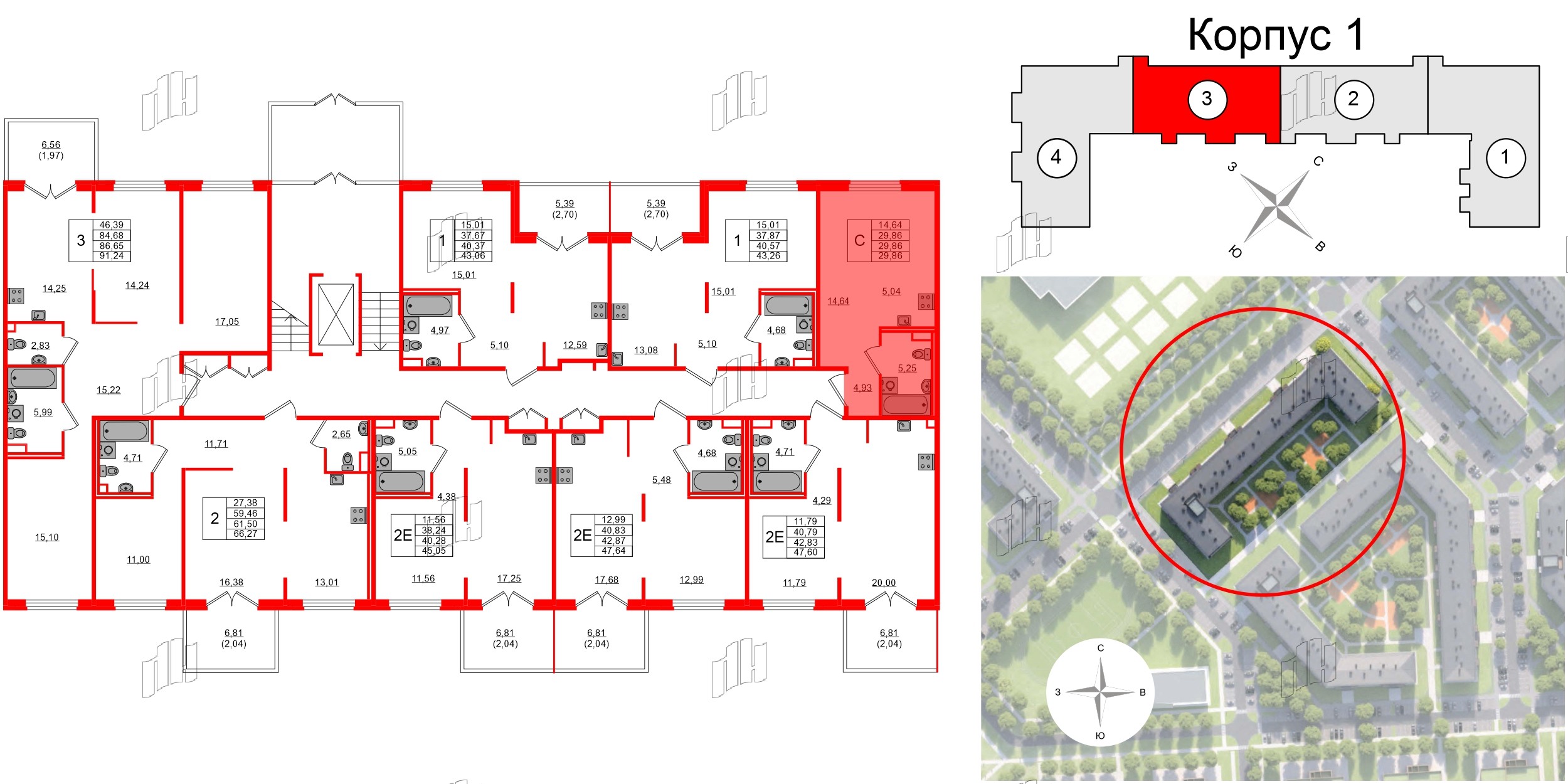 Квартира в ЖК Образцовый квартал, студия, 29.86 м², 1 этаж
