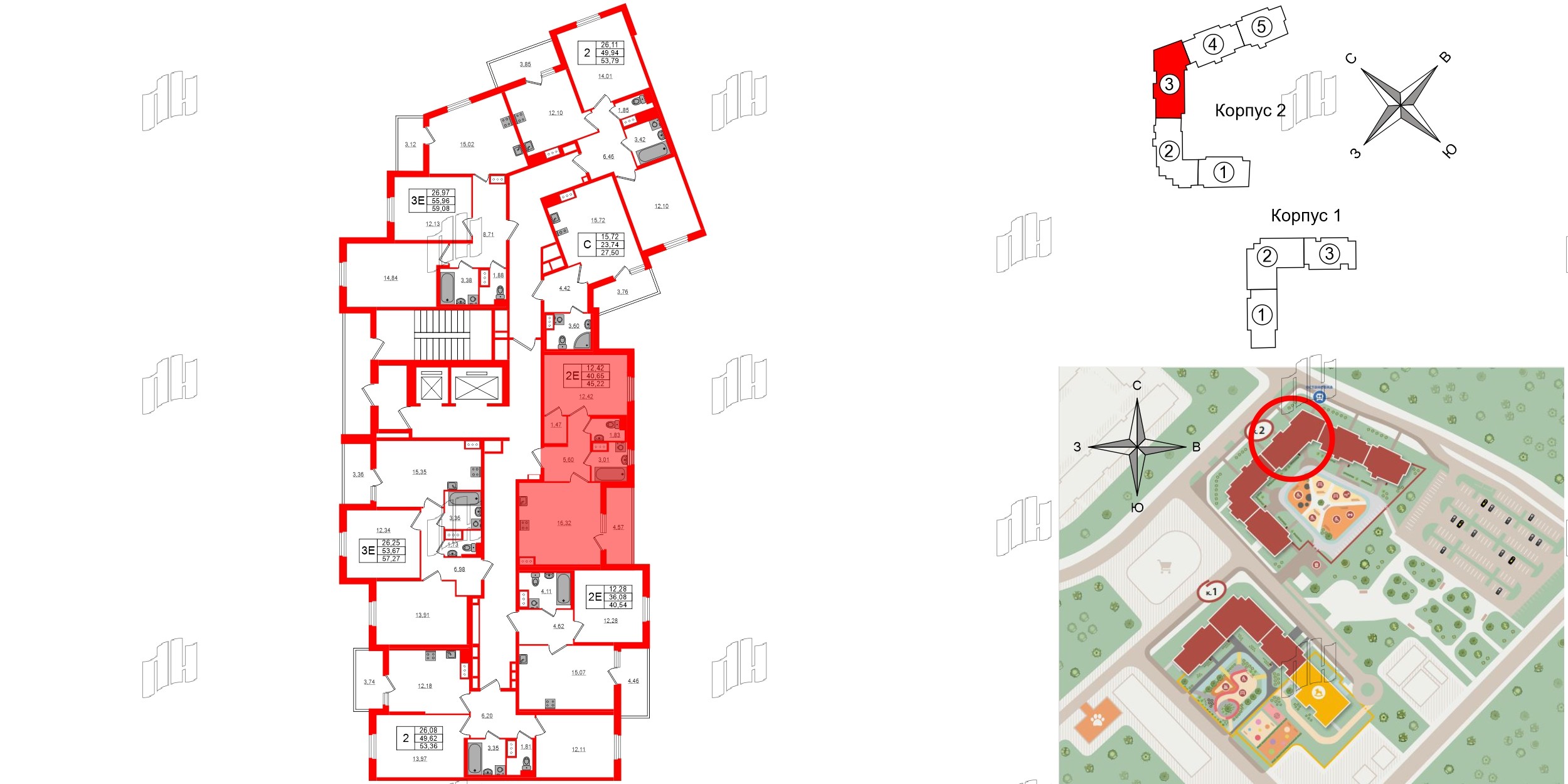 Квартира в ЖК ПАТИО. Уютный квартал., 1 комнатная, 40.65 м², 4 этаж