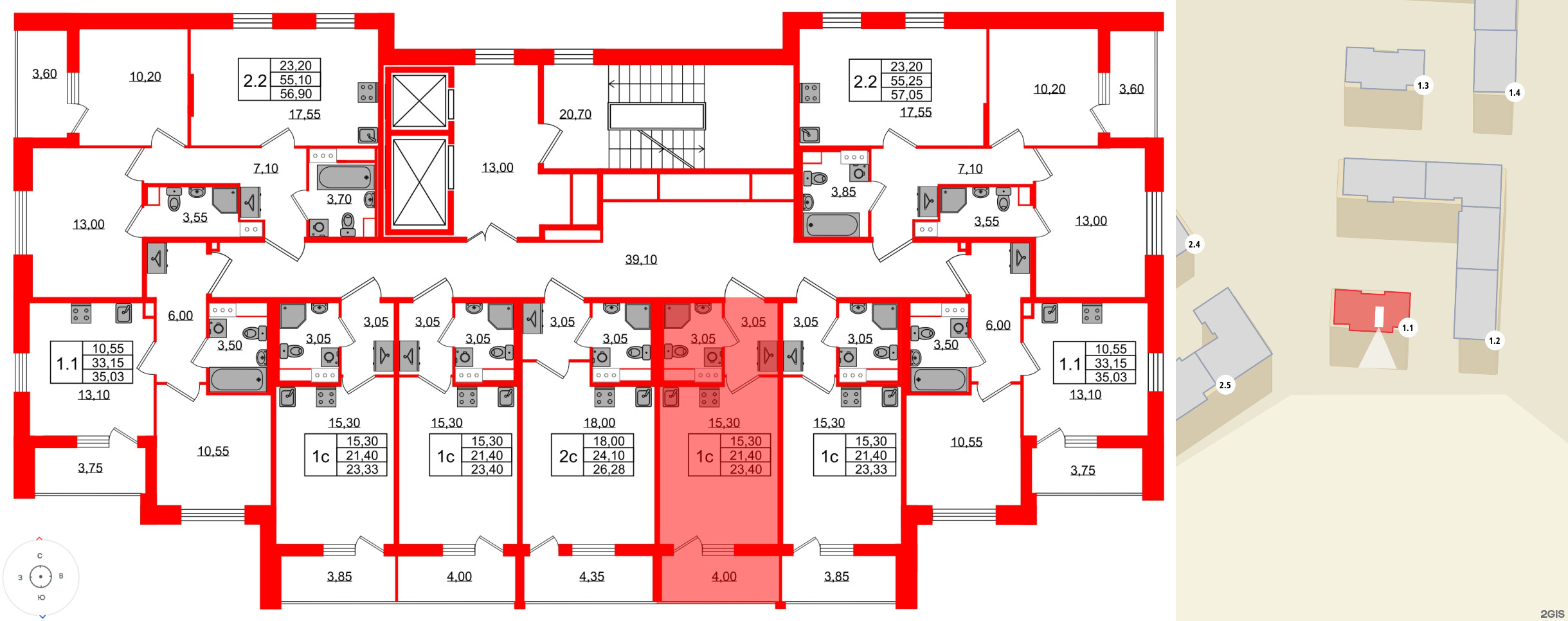 Квартира в ЖК «Бионика Заповедная», студия, 21.4 м², 5 этаж