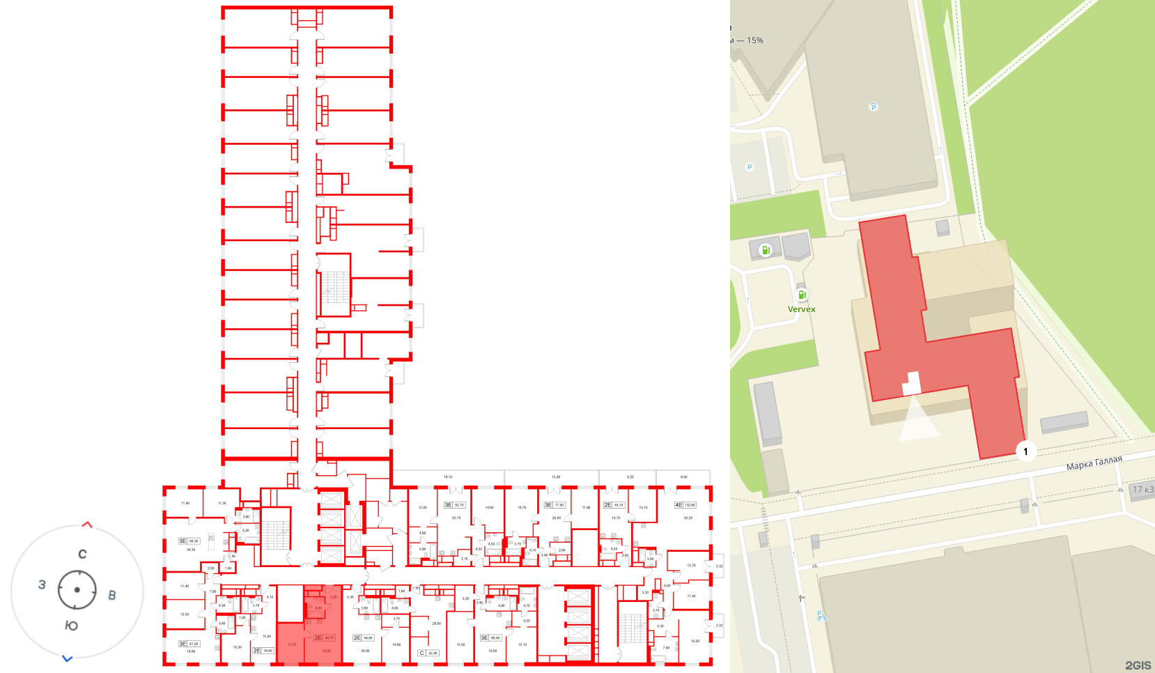 Апартаменты в ЖК «Апартаменты СААН», 1 комнатные, 40.74 м², 23 этаж
