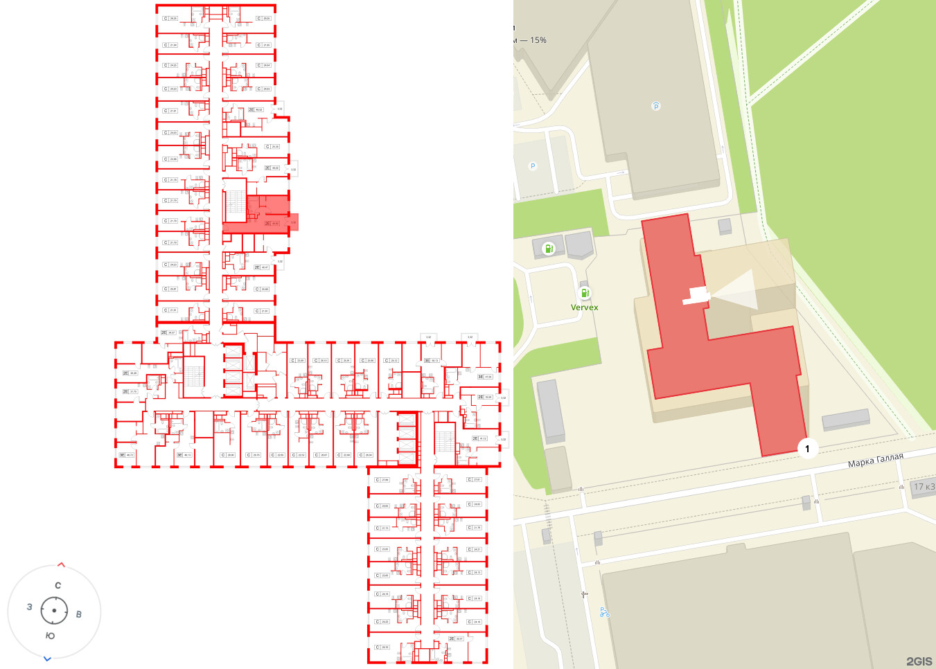 Апартаменты в ЖК «Апартаменты СААН», 1 комнатные, 40.82 м², 14 этаж