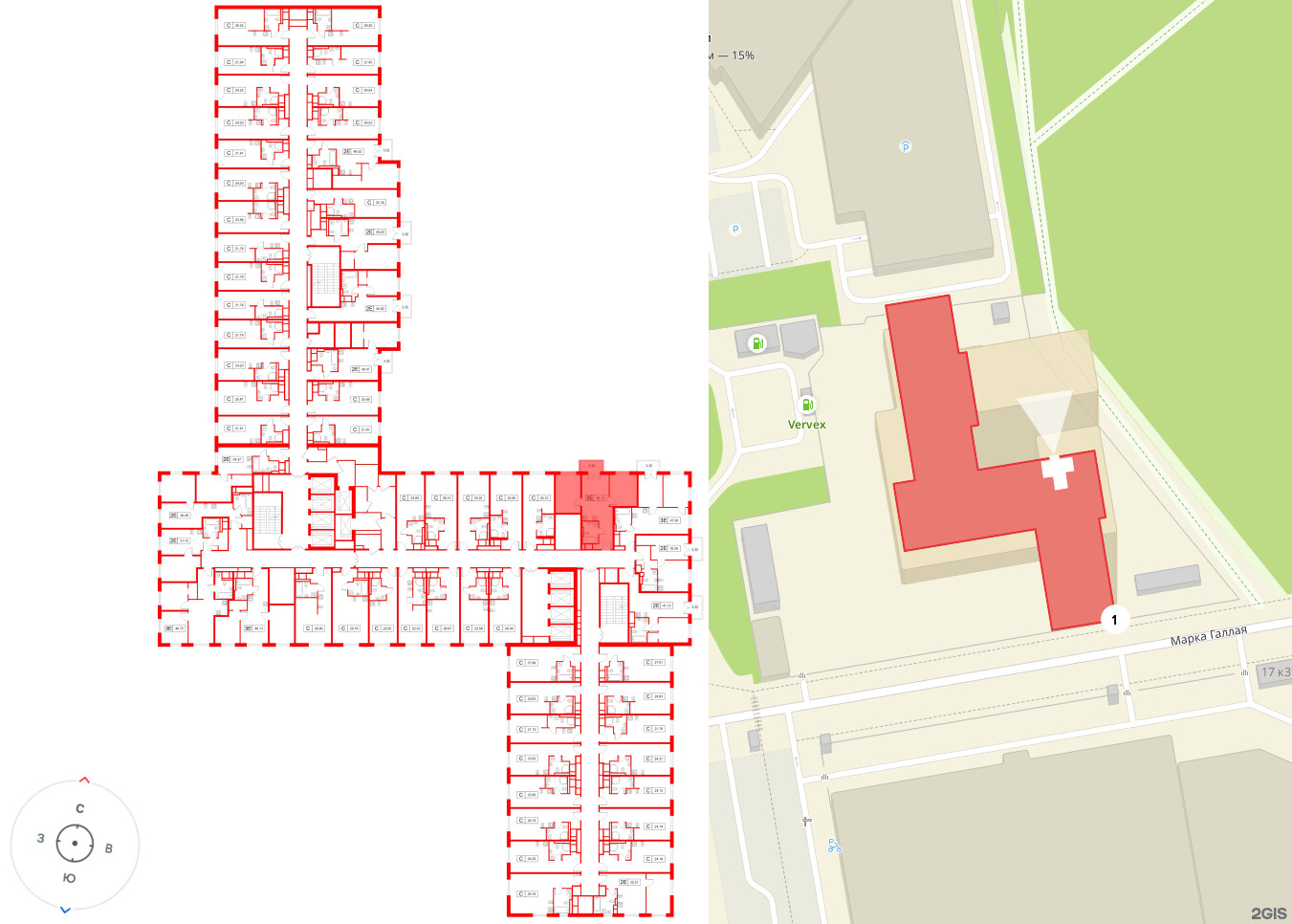 Апартаменты в ЖК «Апартаменты СААН», 2 комнатные, 50.13 м², 12 этаж
