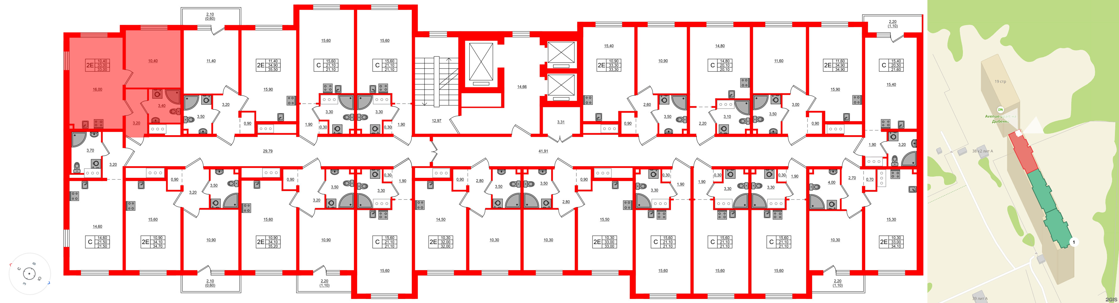 Квартира в ЖК Дыбенко Парк, 1 комнатная, 33 м², 4 этаж