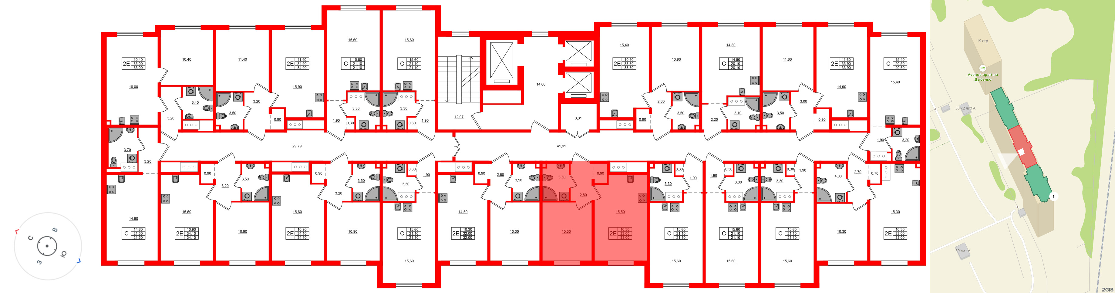 Квартира в ЖК Дыбенко Парк, 1 комнатная, 33 м², 3 этаж