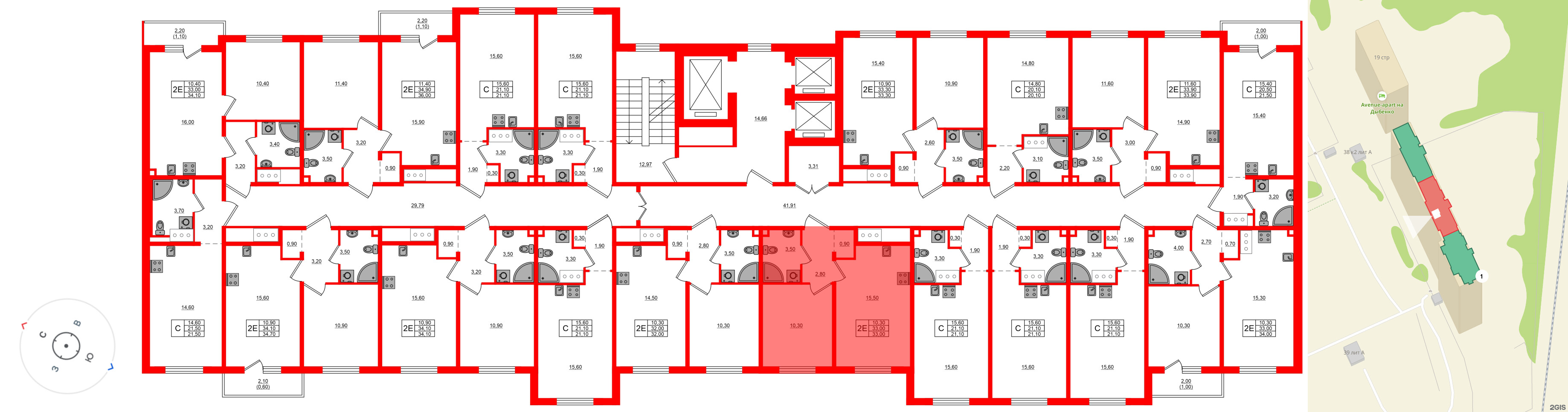 Квартира в ЖК Дыбенко Парк, 1 комнатная, 33 м², 4 этаж