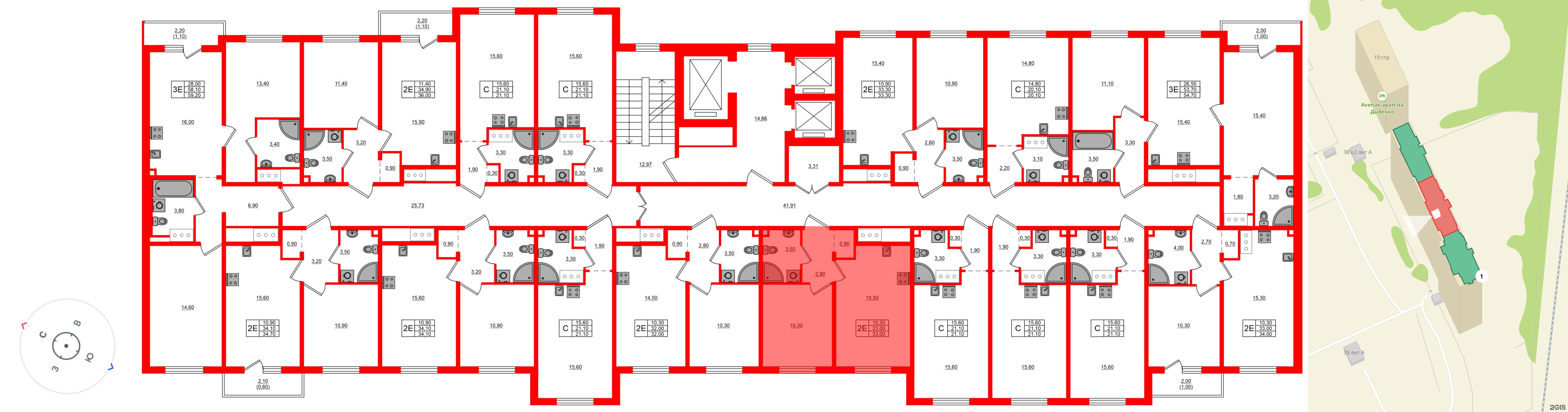 Квартира в ЖК Дыбенко Парк, 1 комнатная, 33 м², 9 этаж
