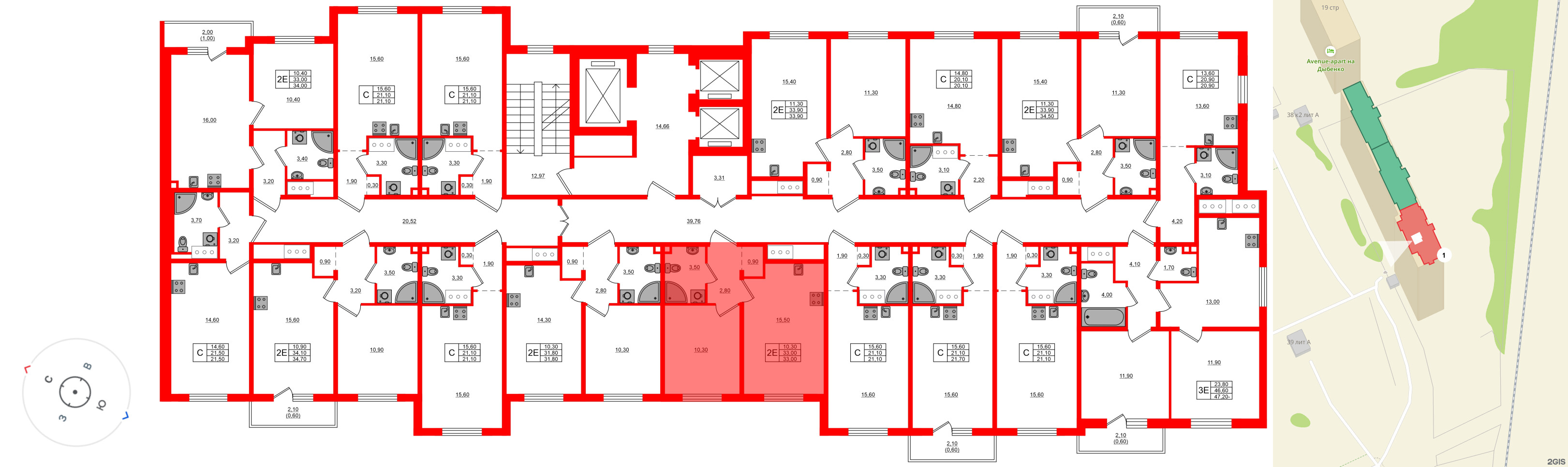 Квартира в ЖК Дыбенко Парк, 1 комнатная, 33 м², 6 этаж