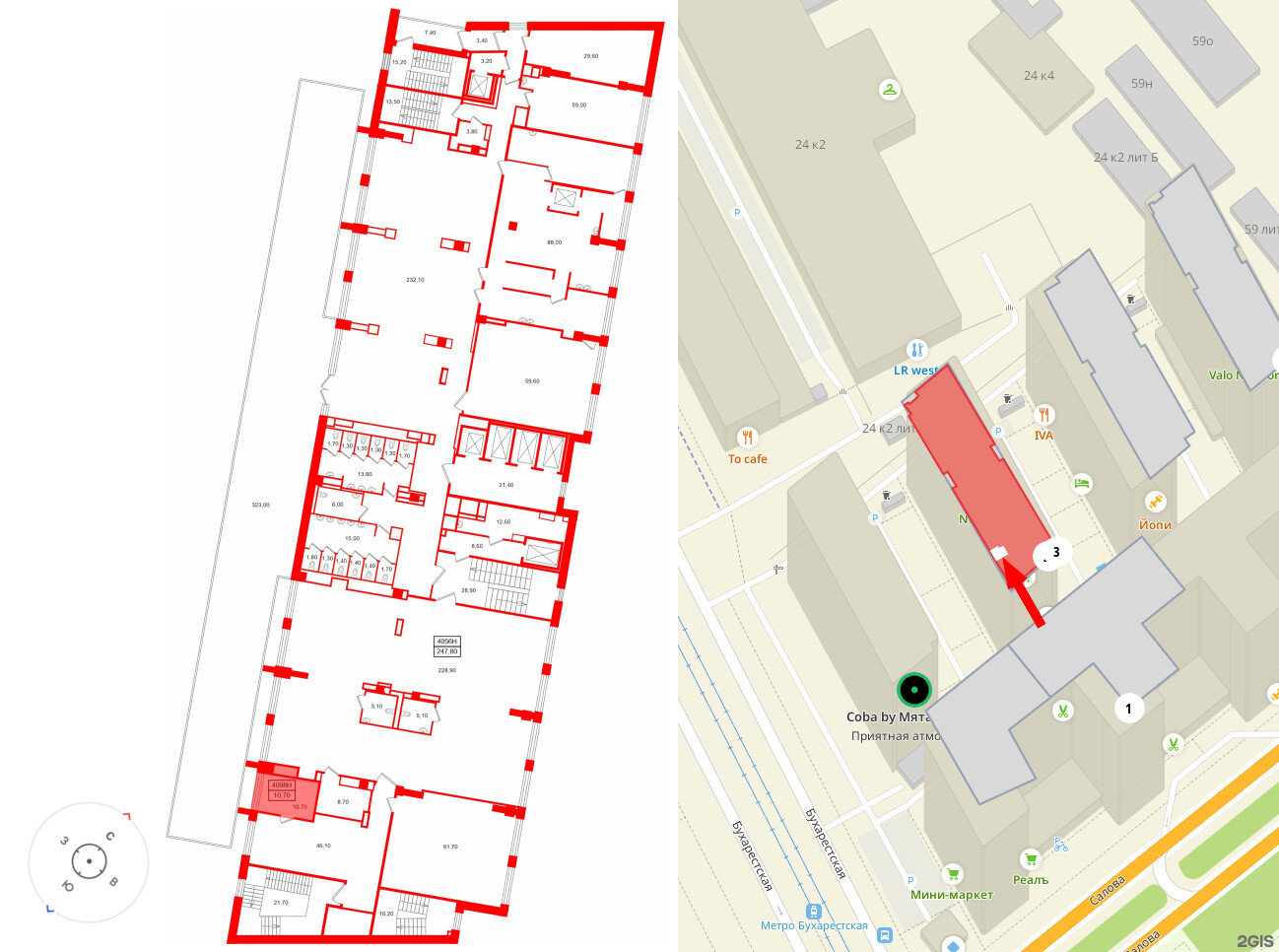 Помещение в ЖК VALO, 10.7 м², 3 этаж