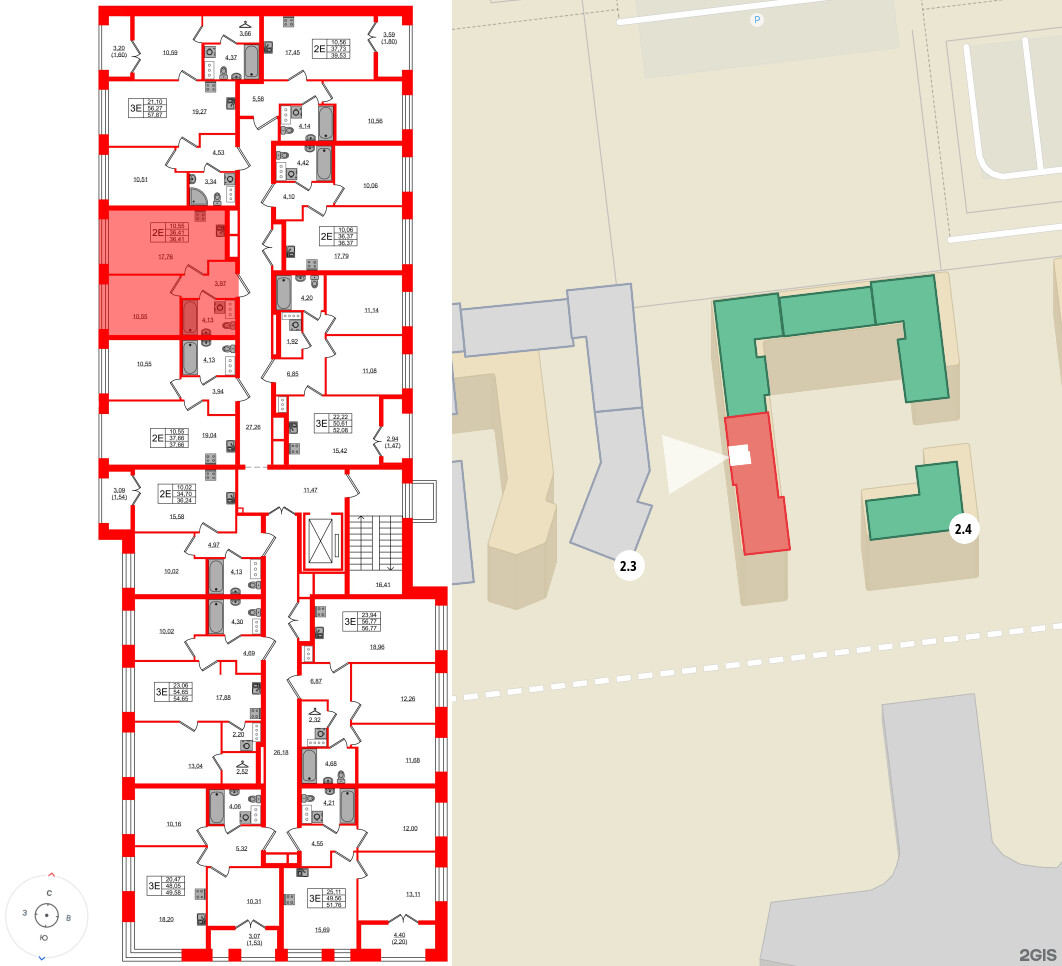 Квартира в ЖК NEWПИТЕР, 1 комнатная, 36.41 м², 3 этаж