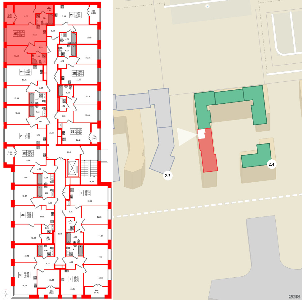 Квартира в ЖК NEWПИТЕР, 2 комнатная, 57.87 м², 3 этаж