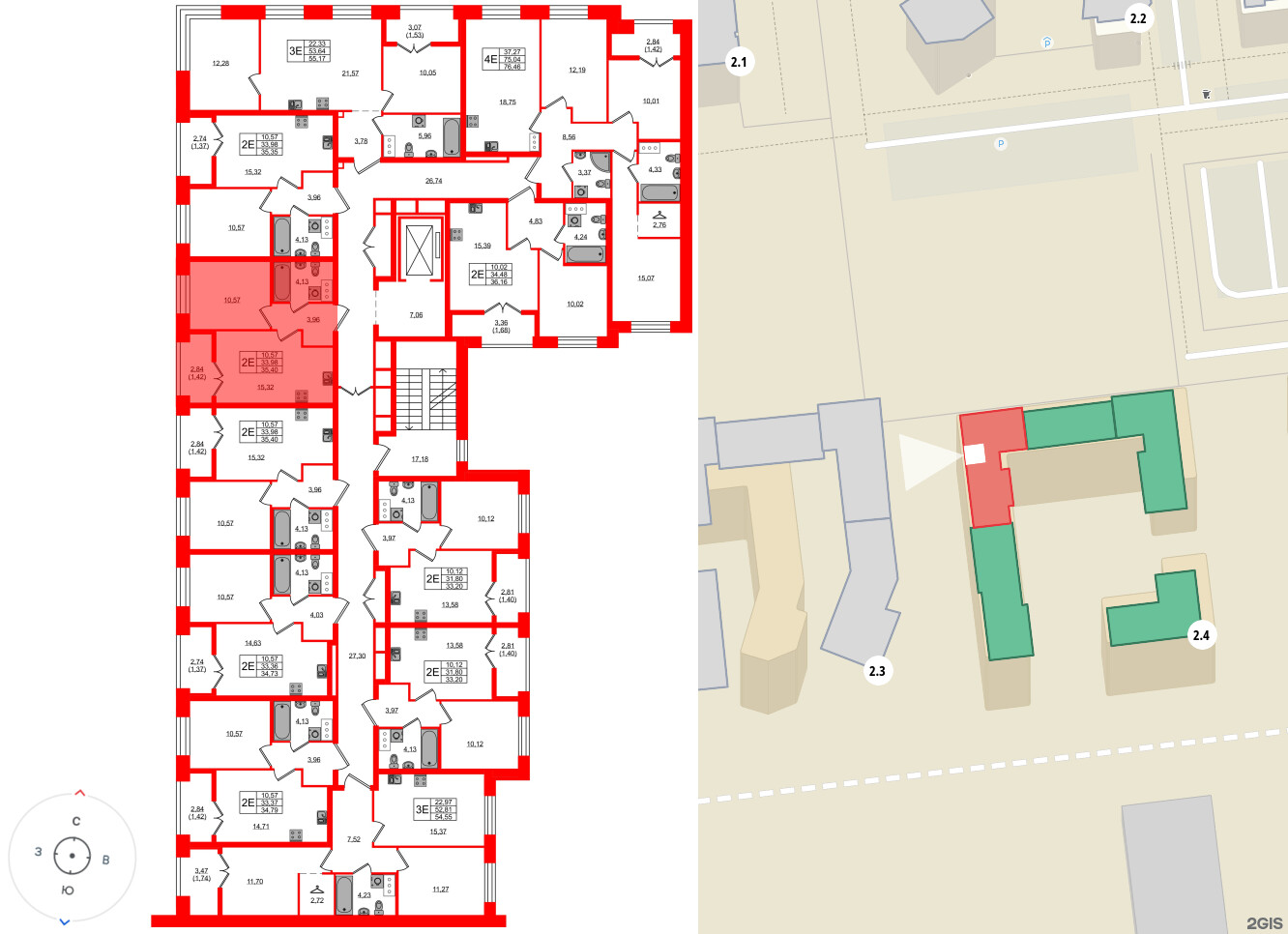 Квартира в ЖК NEWПИТЕР, 1 комнатная, 35.4 м², 7 этаж