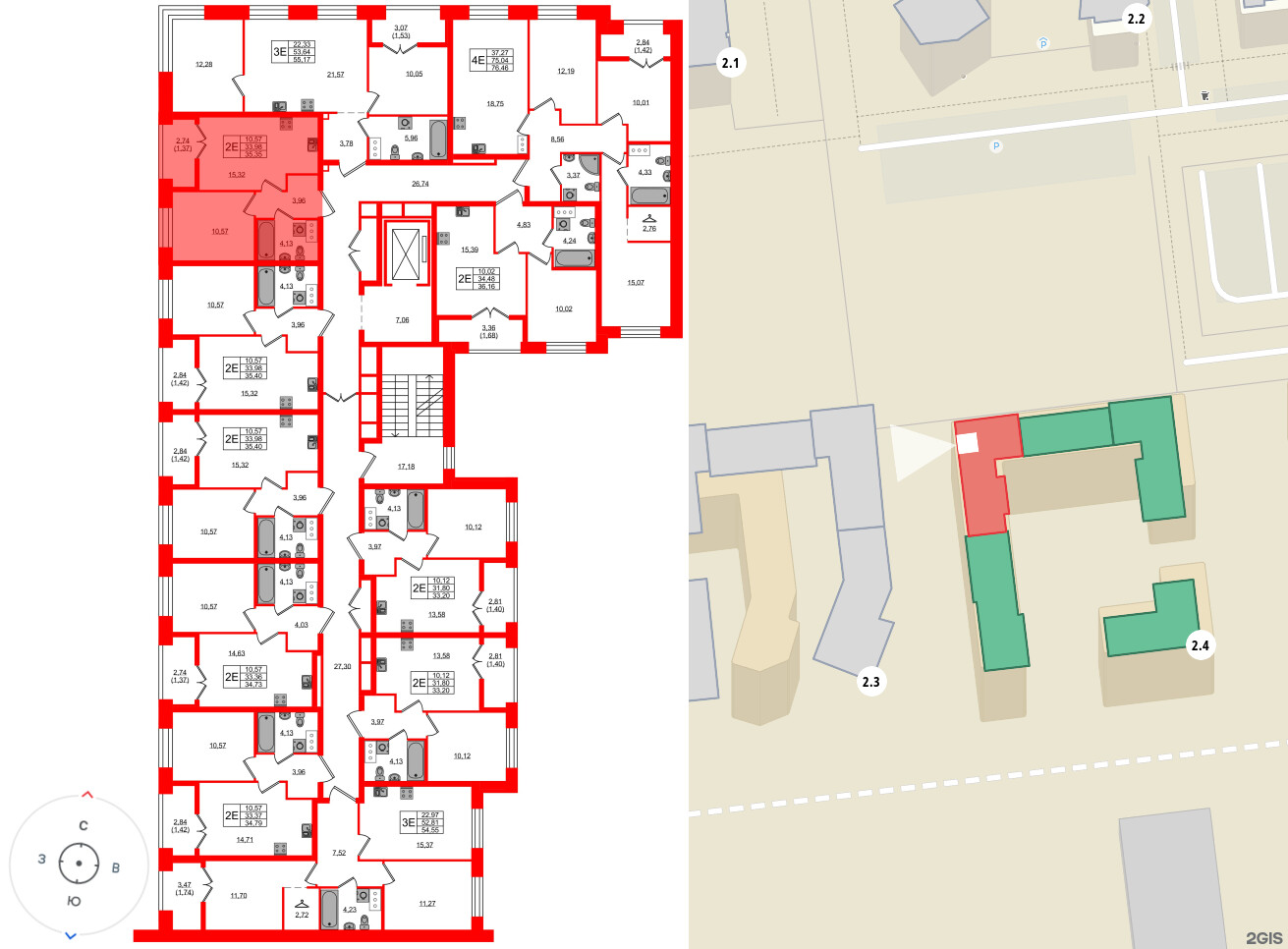 Квартира в ЖК NEWПИТЕР, 1 комнатная, 35.35 м², 7 этаж