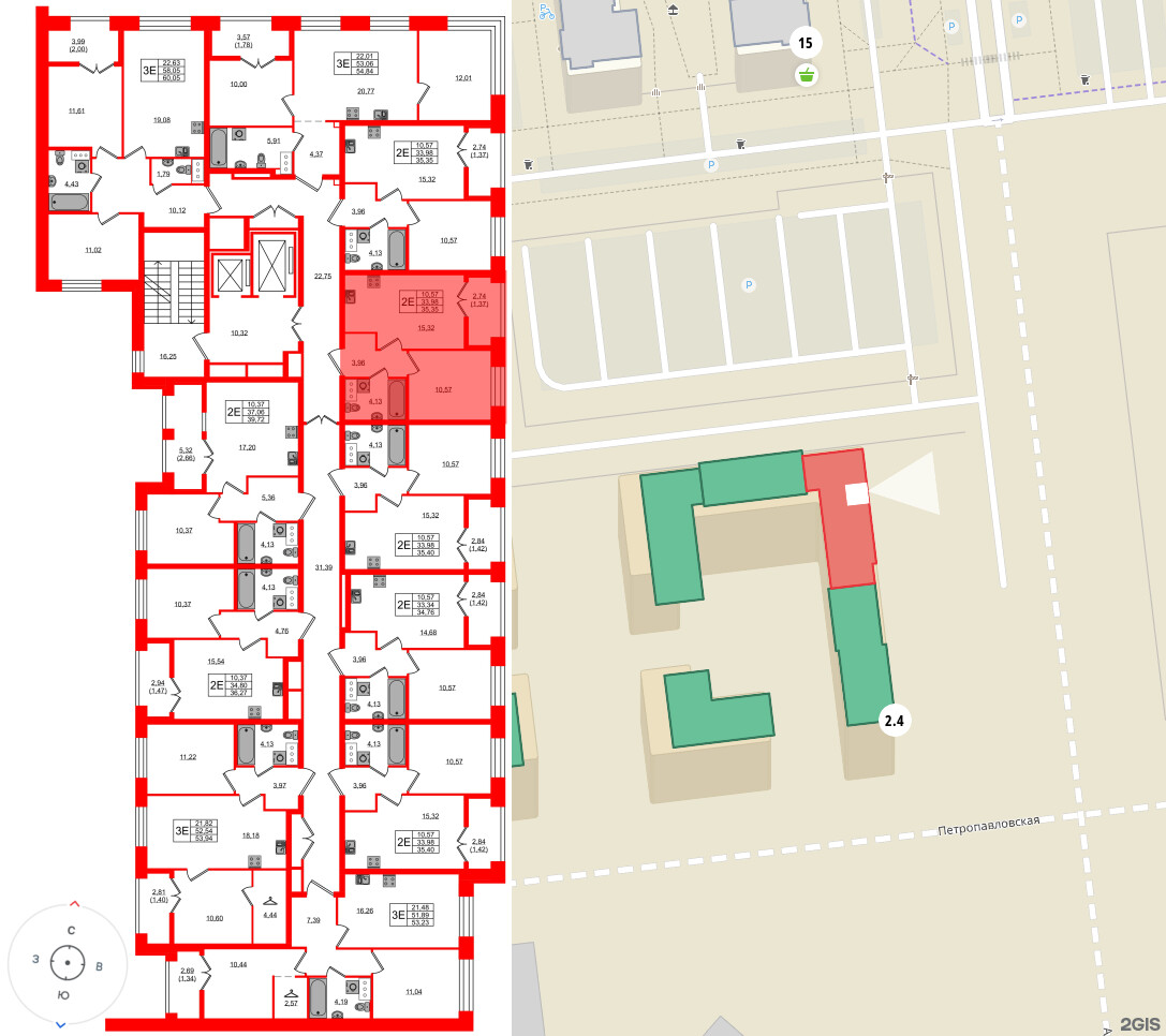 Квартира в ЖК NEWПИТЕР, 1 комнатная, 35.35 м², 7 этаж