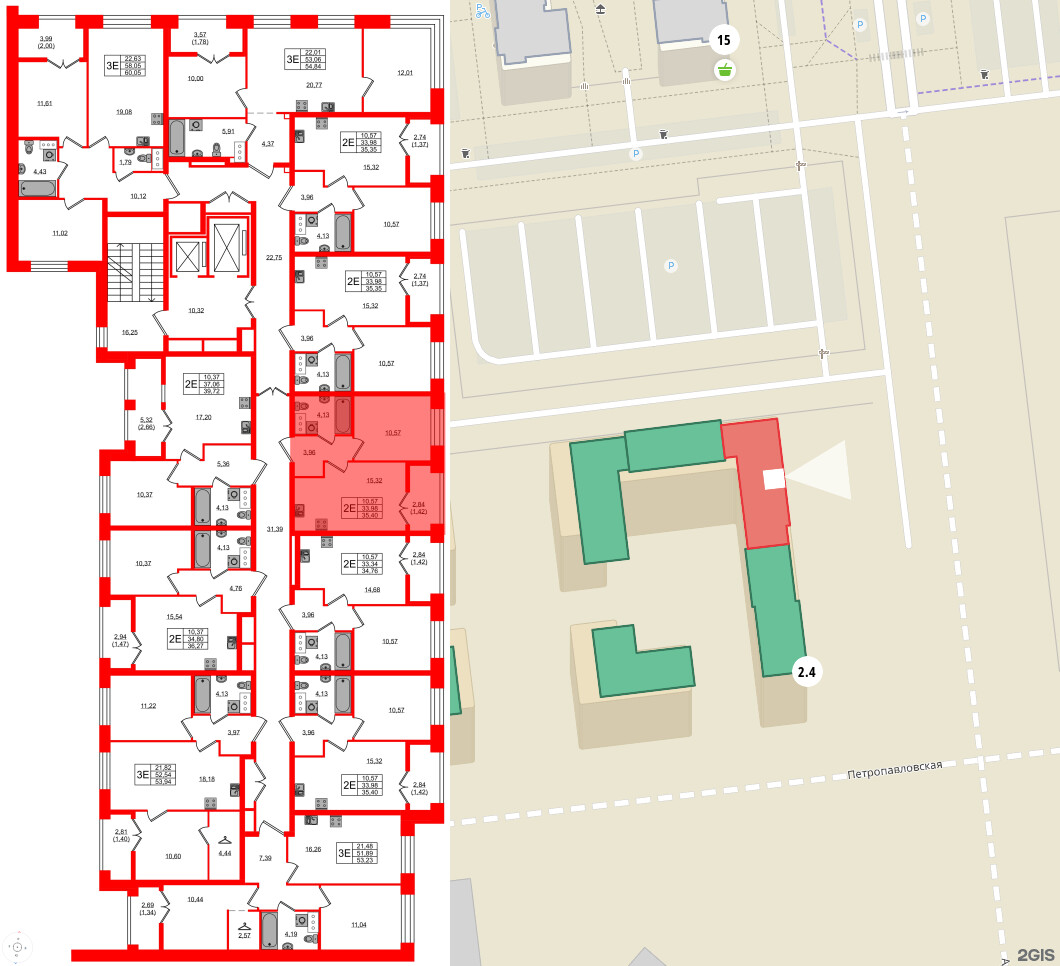 Квартира в ЖК NEWПИТЕР, 1 комнатная, 35.4 м², 4 этаж