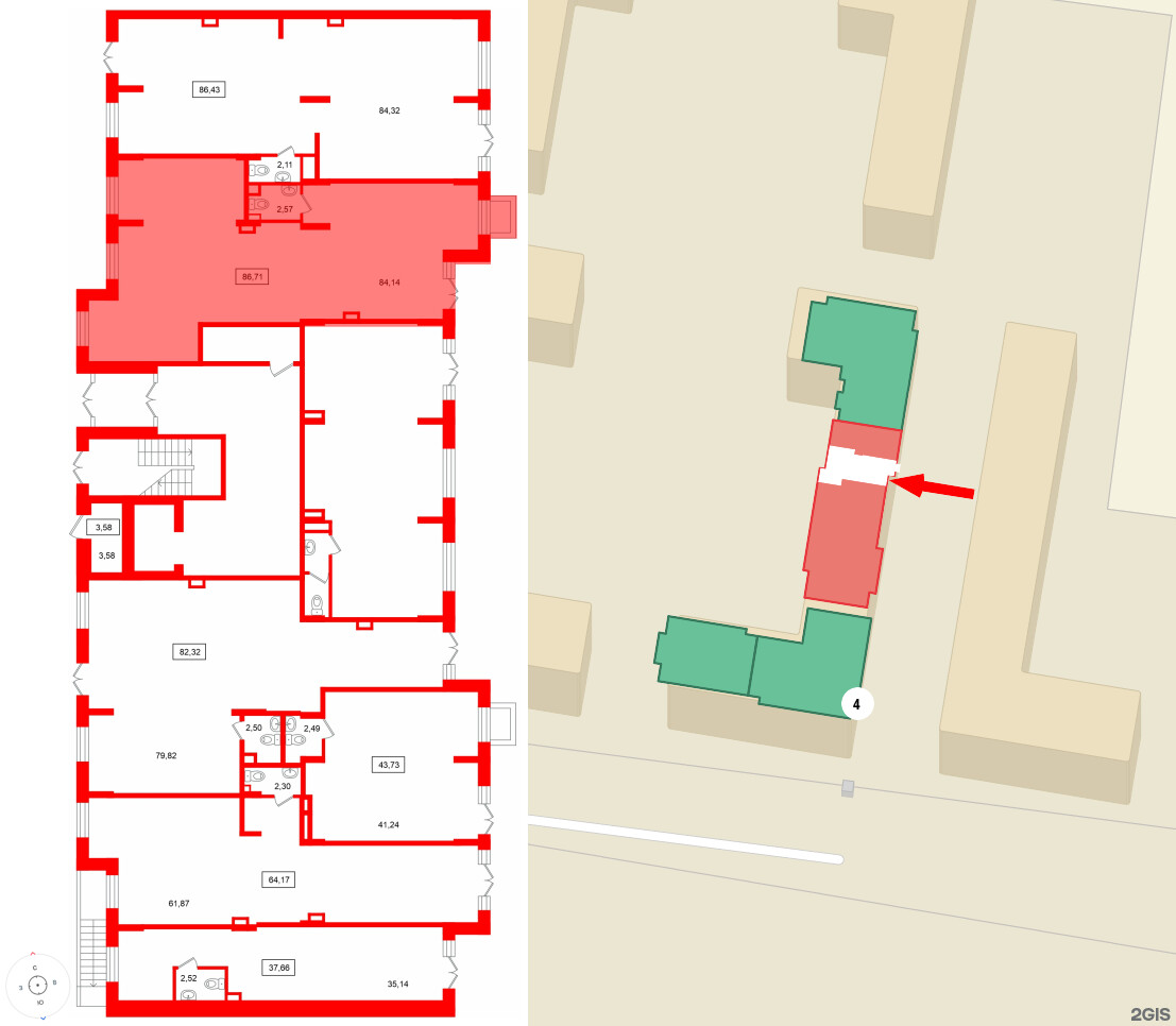 Помещение в ЖК Рождественский квартал, 86.71 м², 1 этаж