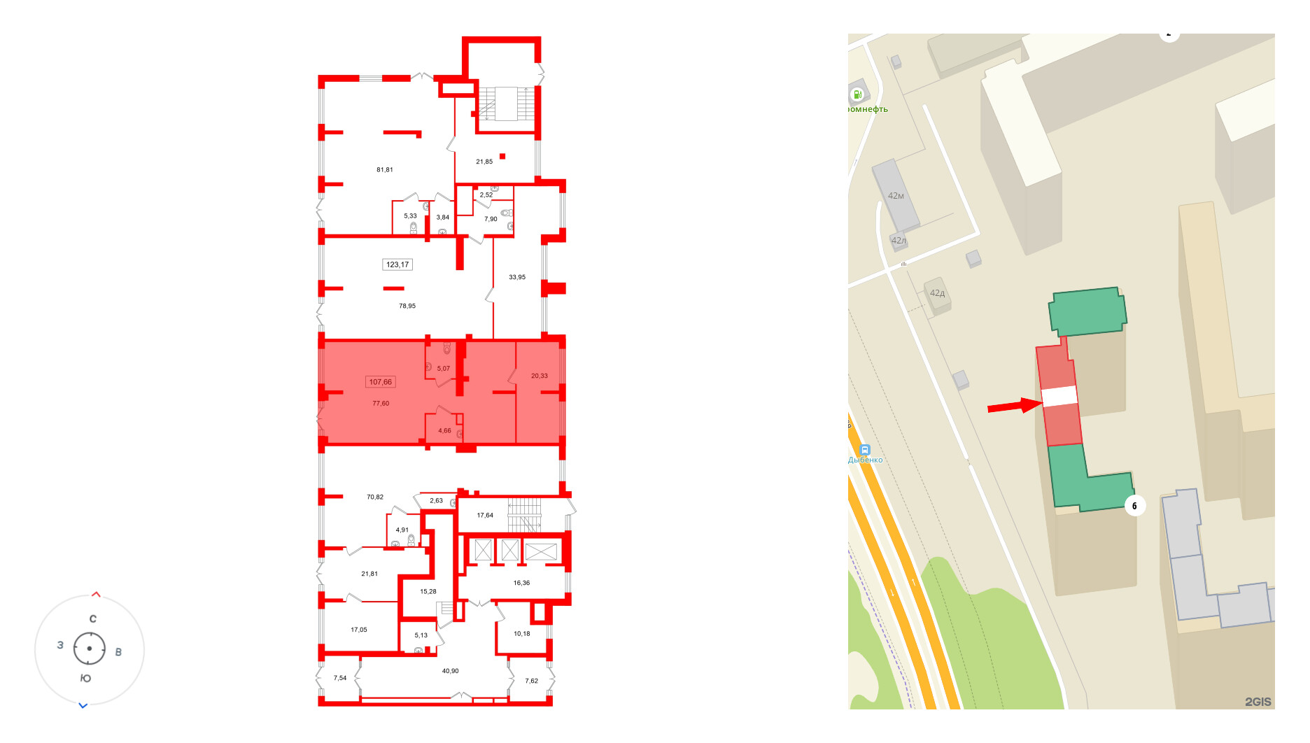 Помещение в ЖК Цивилизация на Неве, 107.66 м², 1 этаж