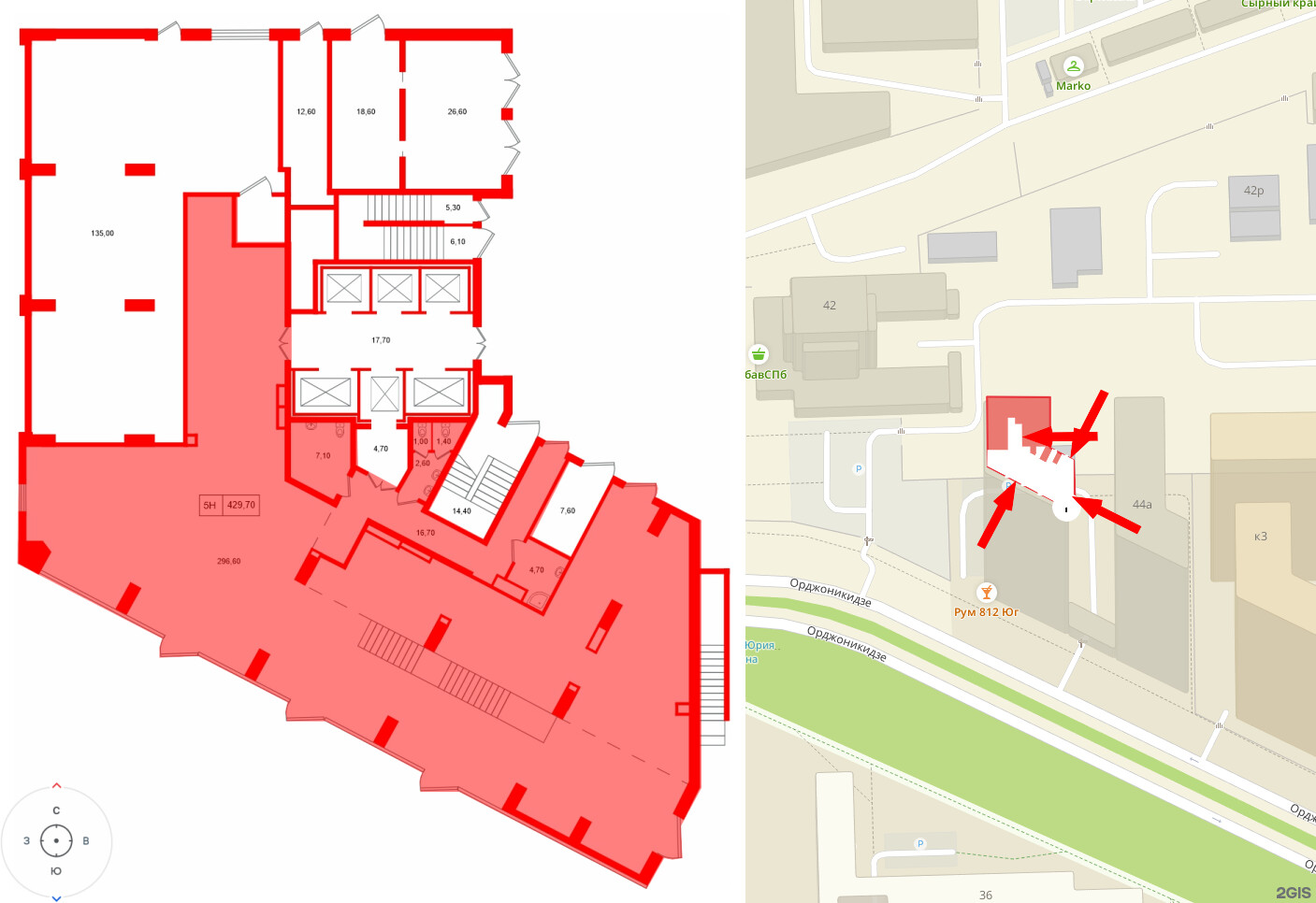 Помещение в ЖК Вертикаль на Московской (корп.1)., 429.7 м², 1 этаж