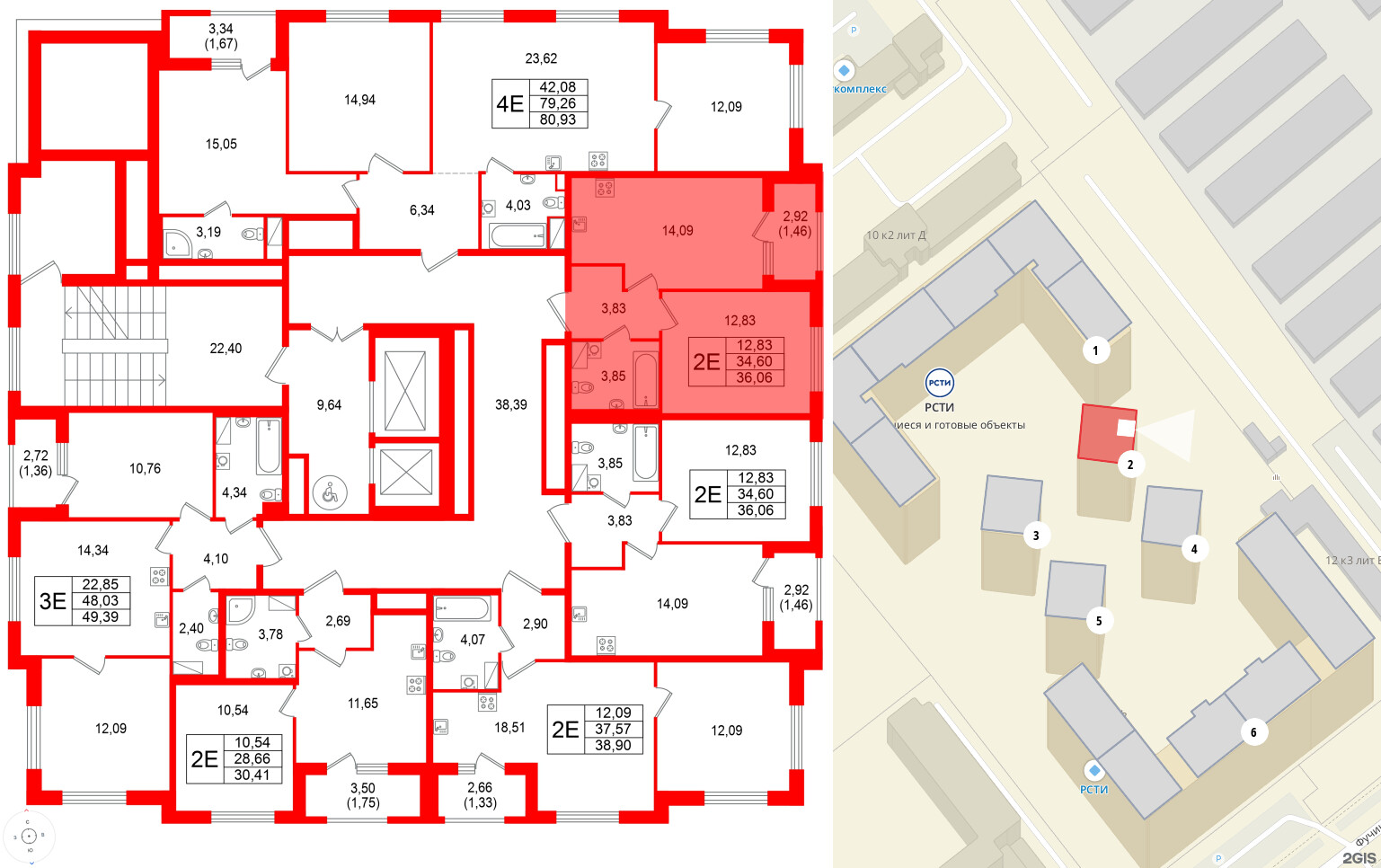 Квартира в ЖК Гранат, 1 комнатная, 36.06 м², 7 этаж