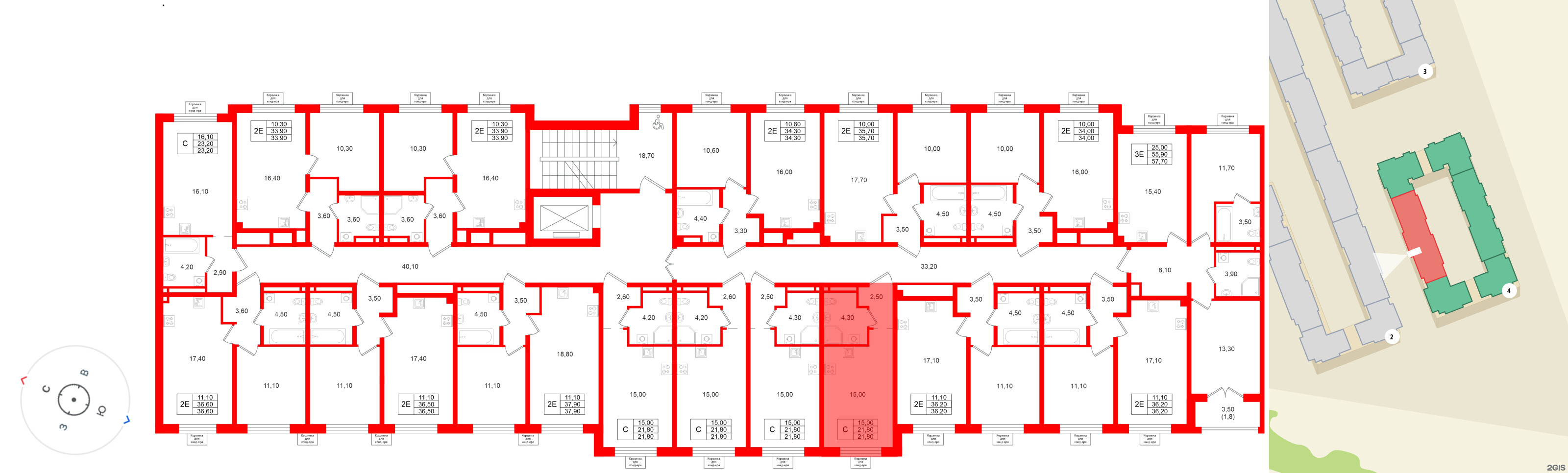 Квартира в ЖК «Пулково Лейк», студия, 21.8 м², 4 этаж