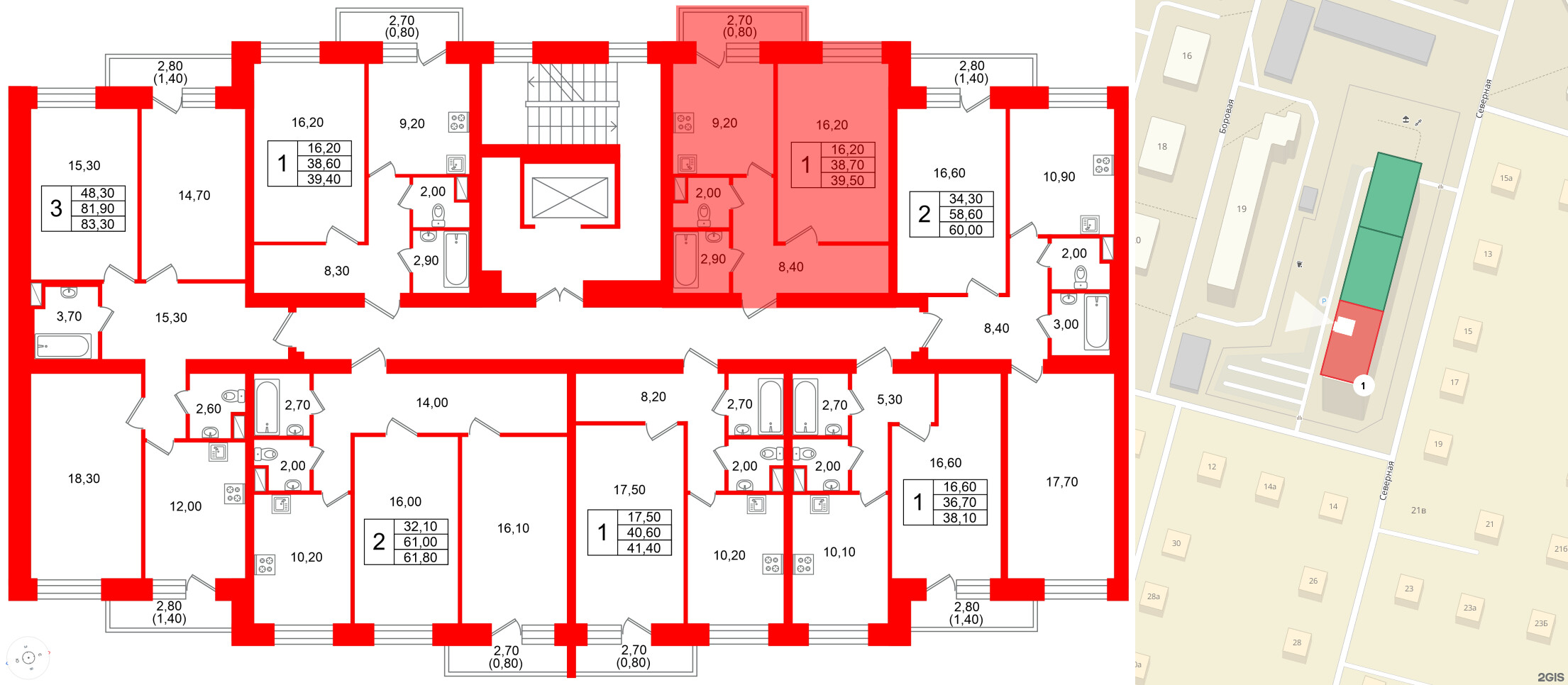 Квартира в ЖК Новый мир, 1 комнатная, 38.6 м², 7 этаж