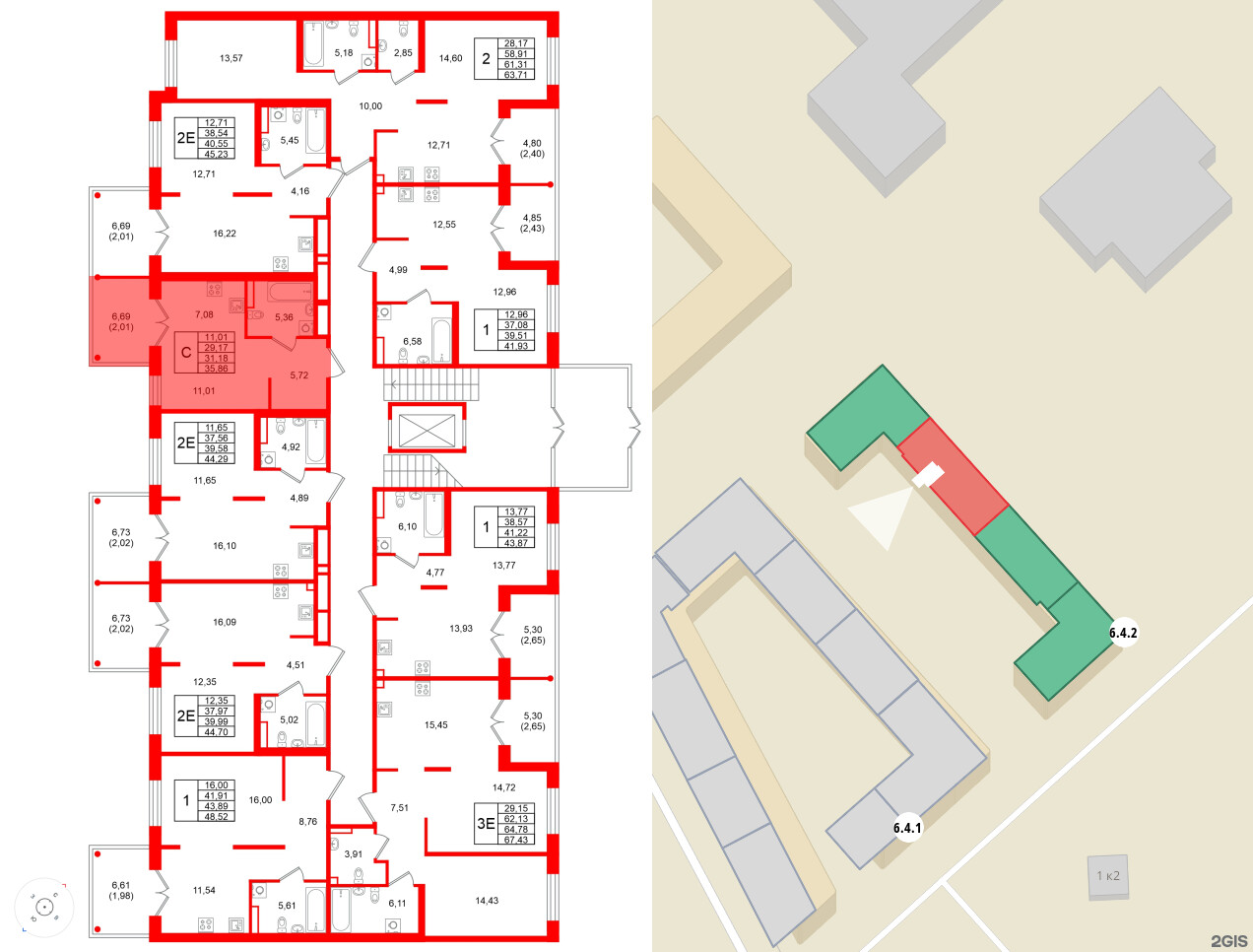 Квартира в ЖК Образцовый квартал, студия, 31.18 м², 1 этаж