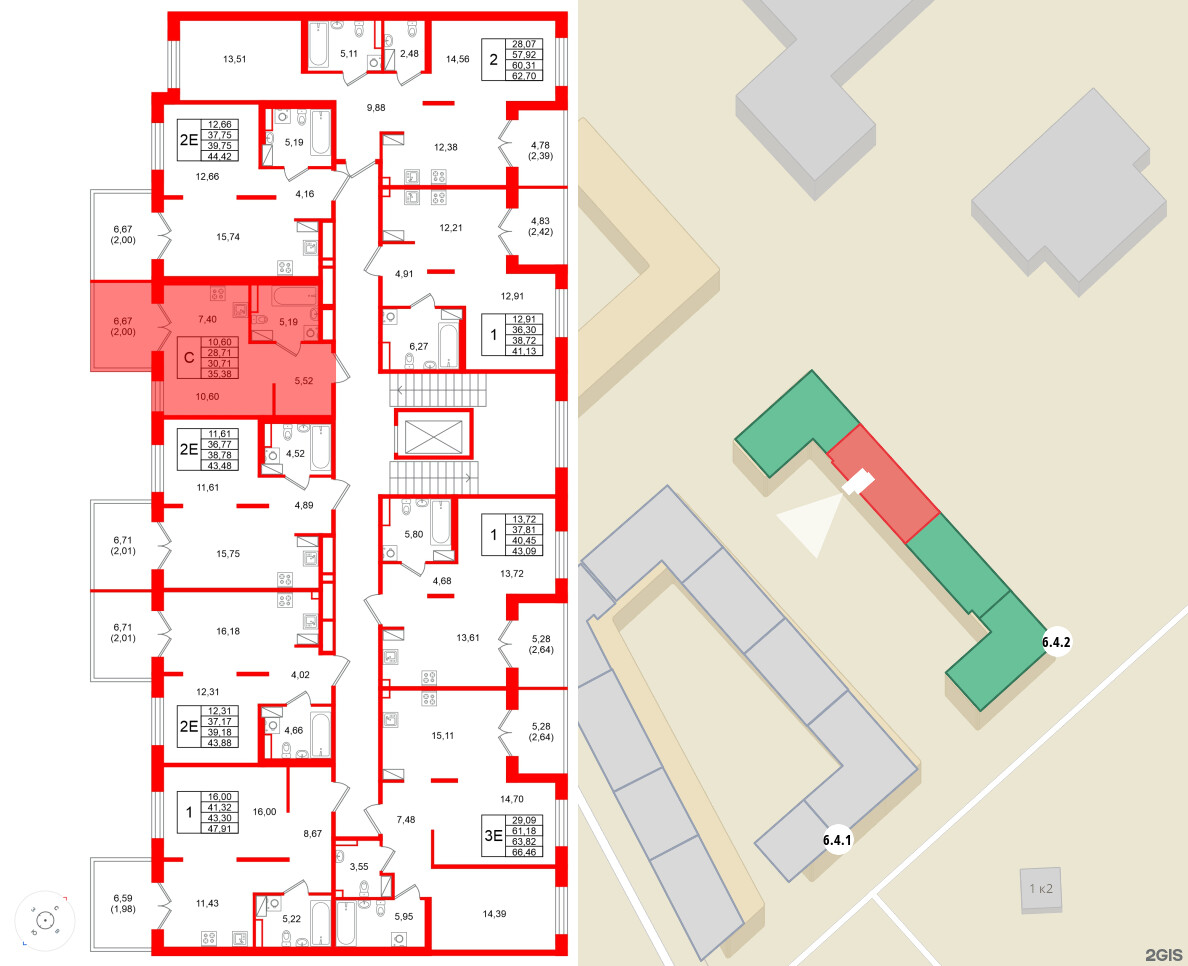 Квартира в ЖК Образцовый квартал, студия, 30.71 м², 4 этаж