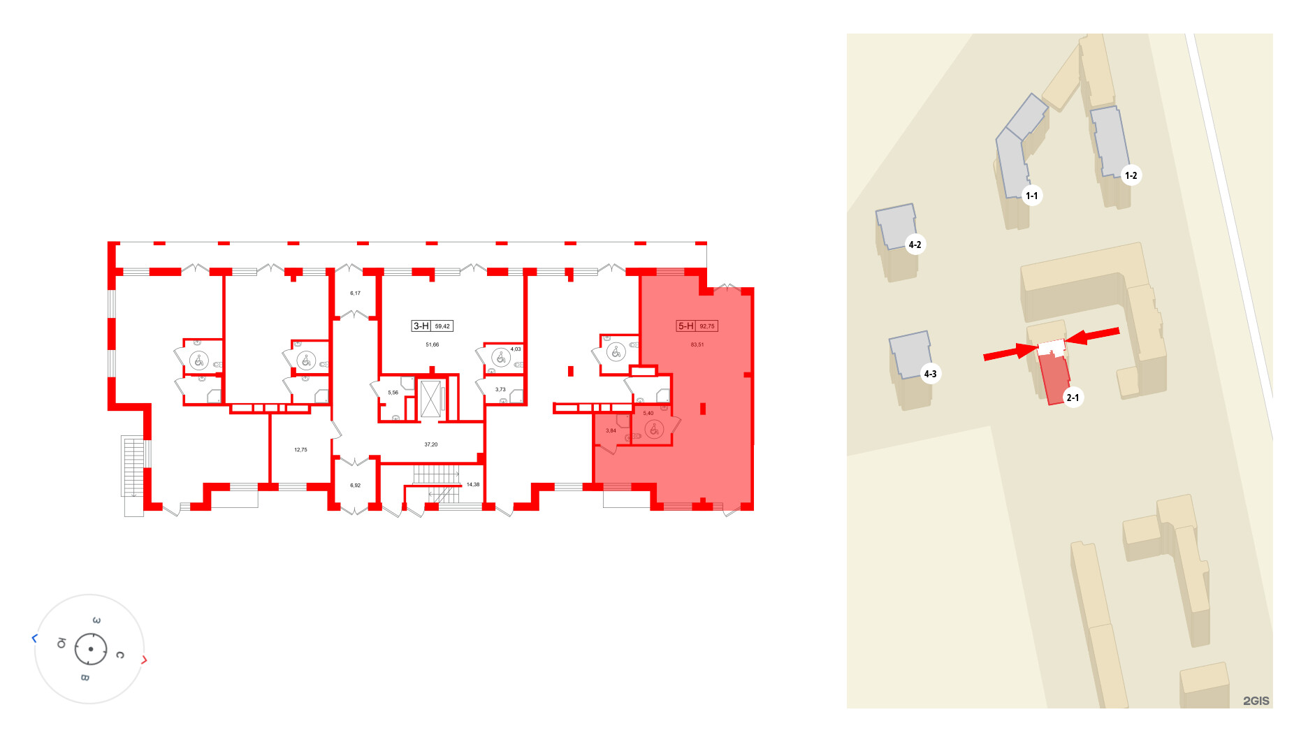 Помещение в ЖК Город спутник Южный., 92.75 м², 1 этаж