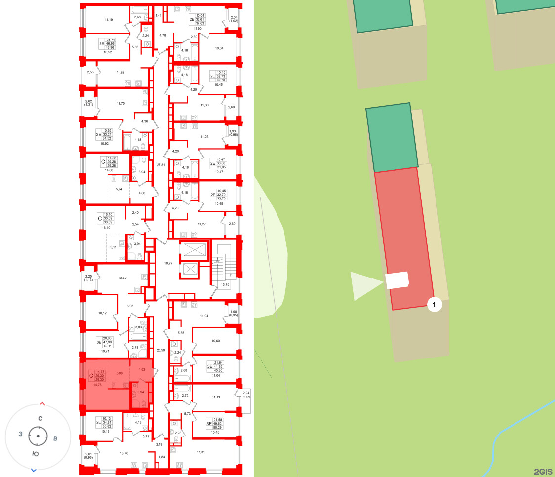 Квартира в ЖК «Кольский», студия, 29.3 м², 7 этаж