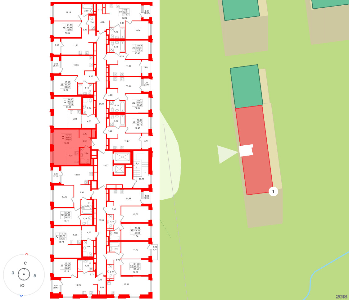 Квартира в ЖК «Кольский», студия, 30.09 м², 11 этаж