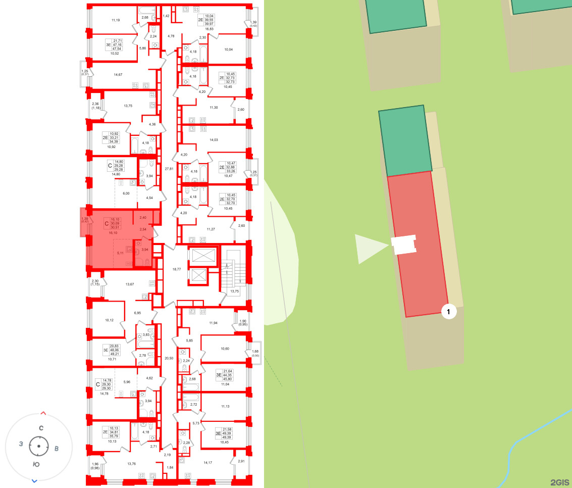 Квартира в ЖК «Кольский», студия, 30.51 м², 12 этаж