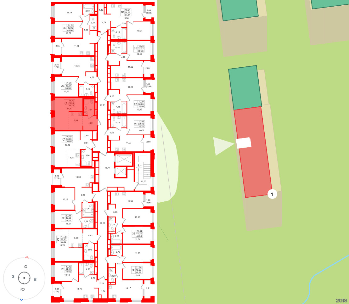 Квартира в ЖК «Кольский», студия, 29.28 м², 3 этаж
