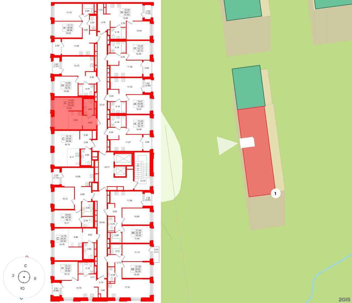 Квартира в ЖК «Кольский», студия, 29.28 м², 11 этаж