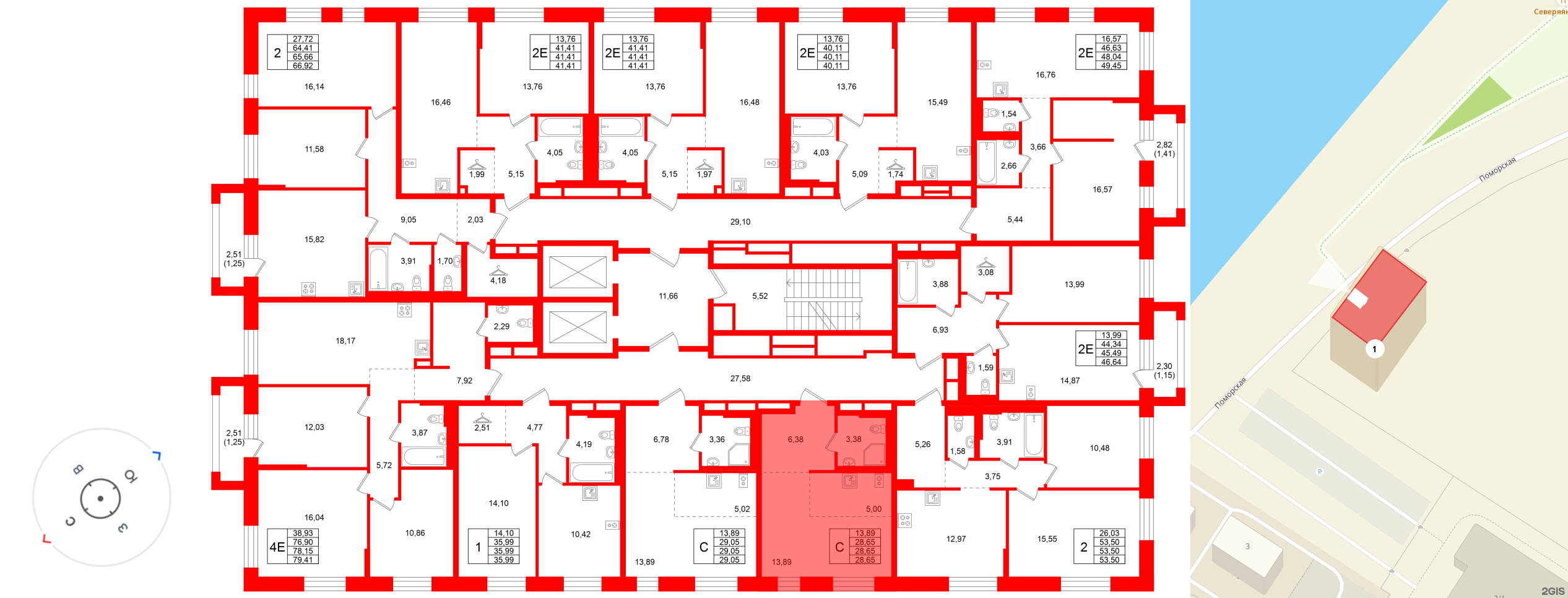 Квартира в ЖК Кольские огни, студия, 28.65 м², 7 этаж