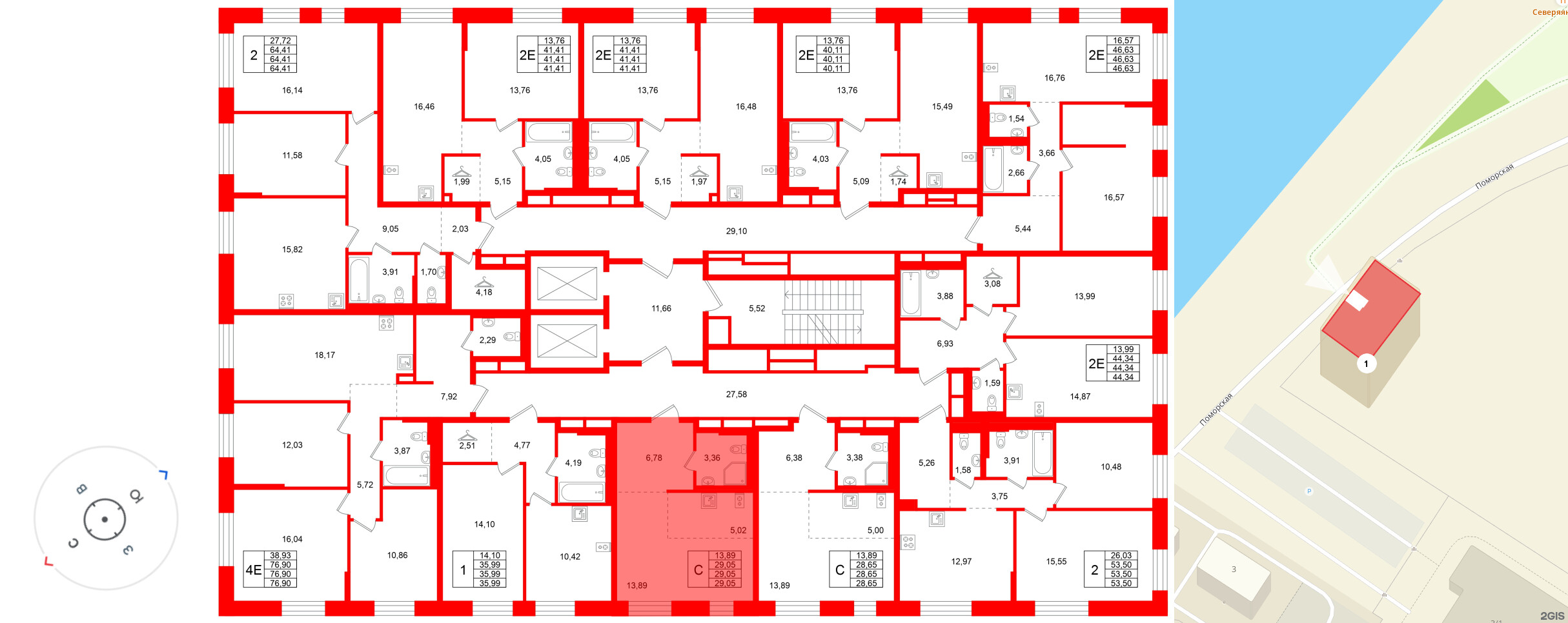 Квартира в ЖК Кольские огни, студия, 29.05 м², 5 этаж