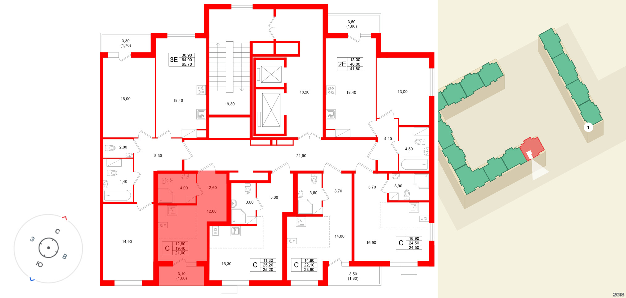 Квартира в ЖК Клюква.Парк, студия, 21 м², 6 этаж
