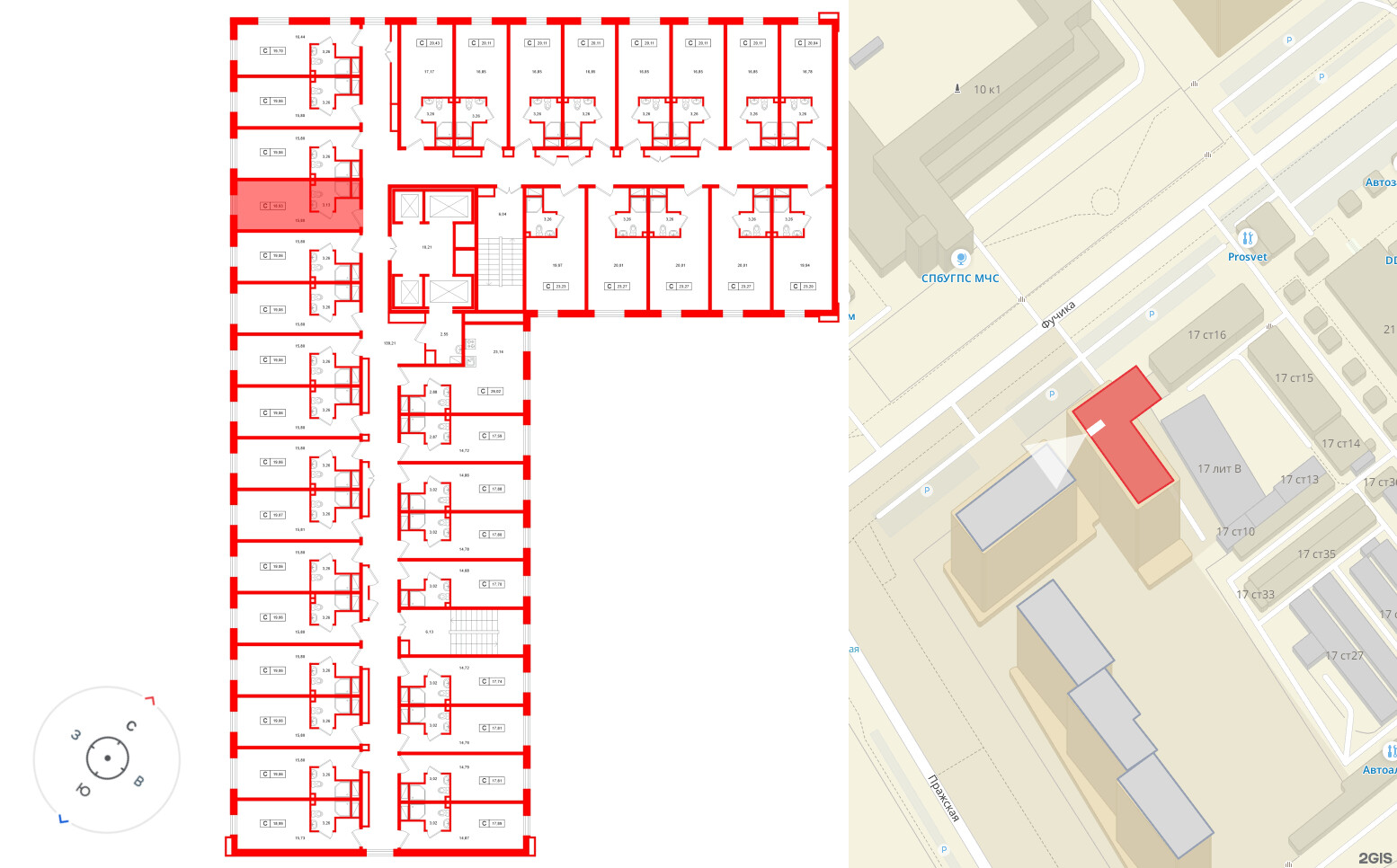Апартаменты в ЖК «Нигилист», студия, 18.93 м², 10 этаж