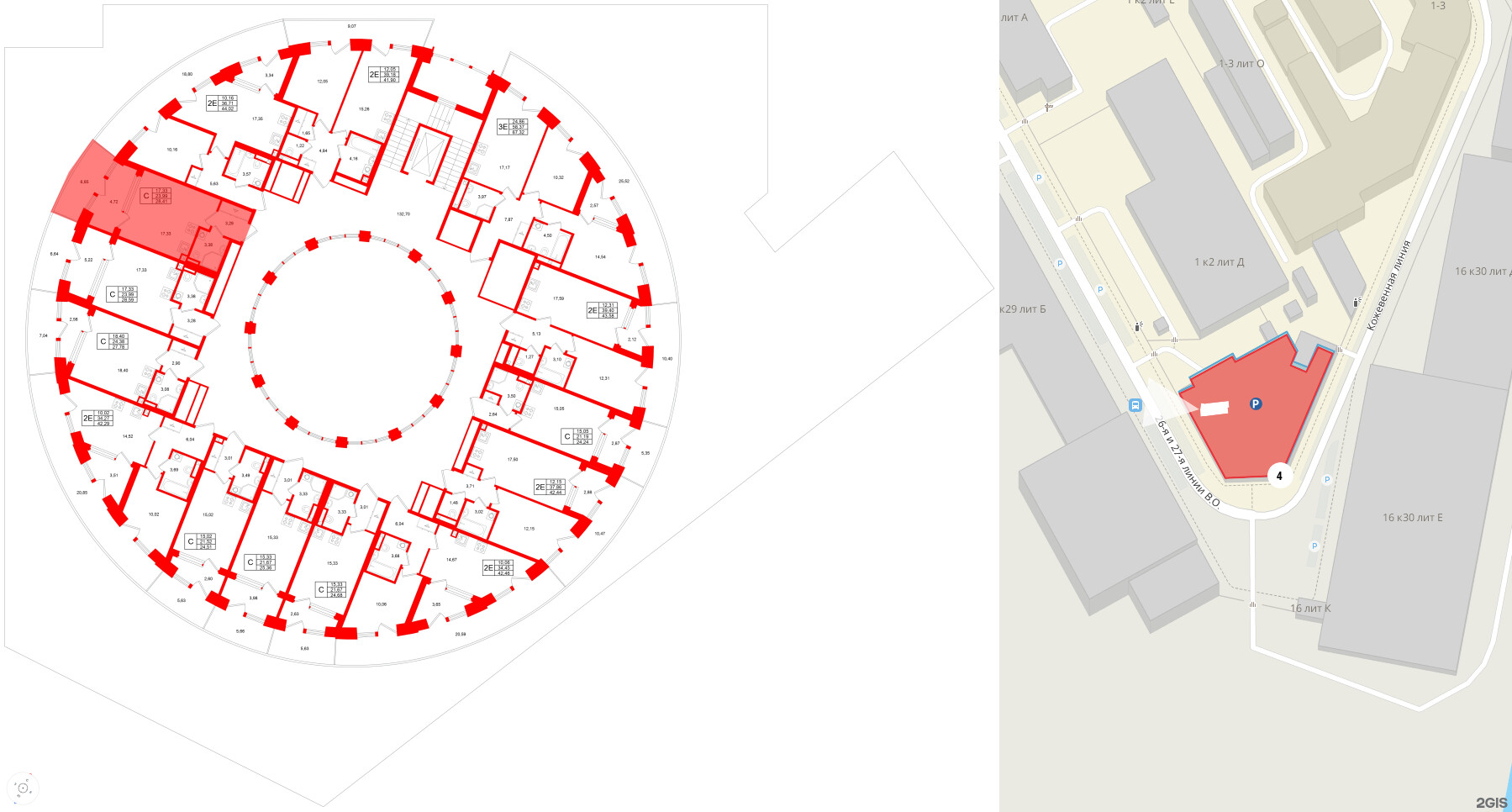 Квартира в ЖК Аристократ, студия, 23.99 м², 3 этаж