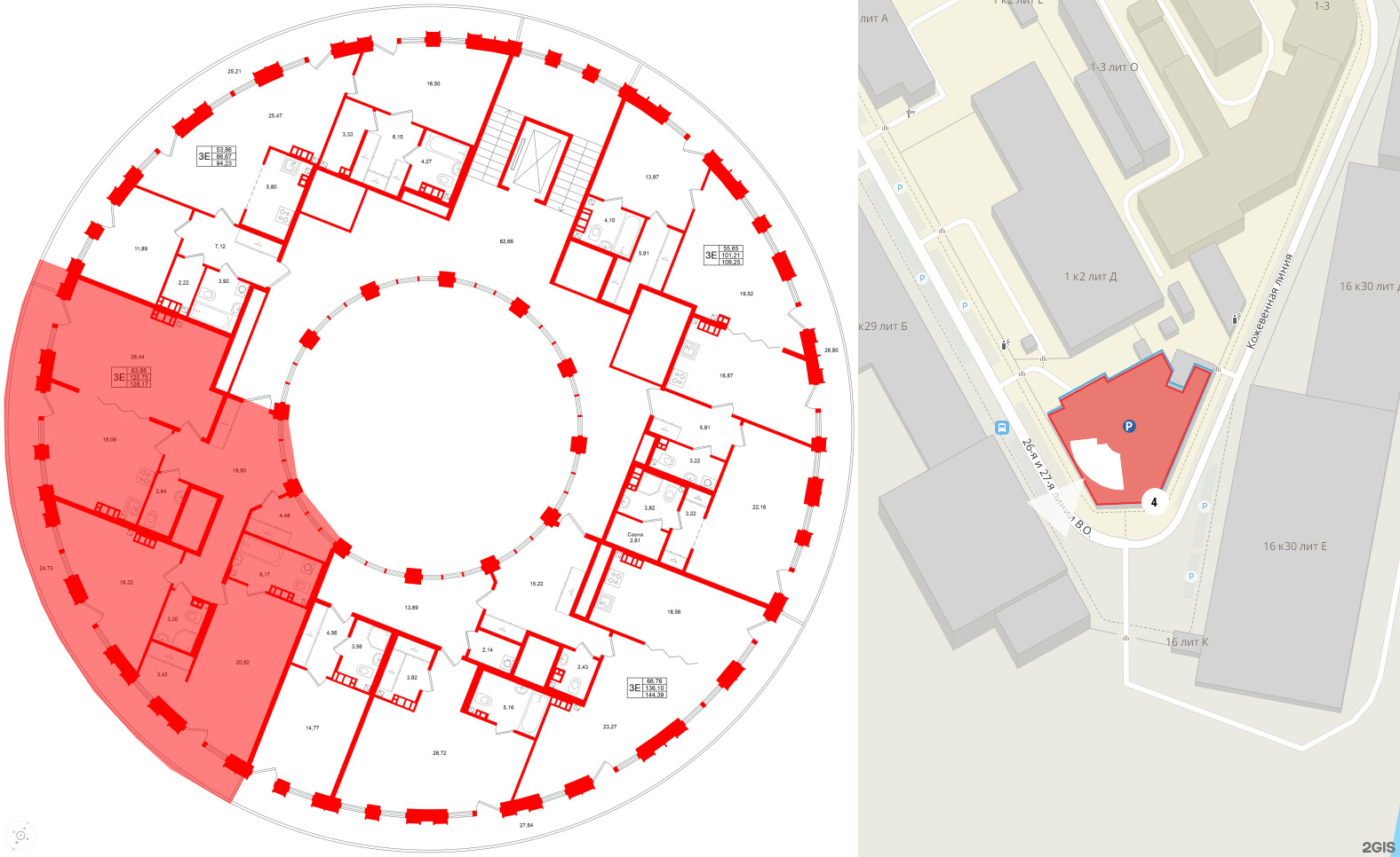 Квартира в ЖК Аристократ, 3 комнатная, 120.75 м², 7 этаж