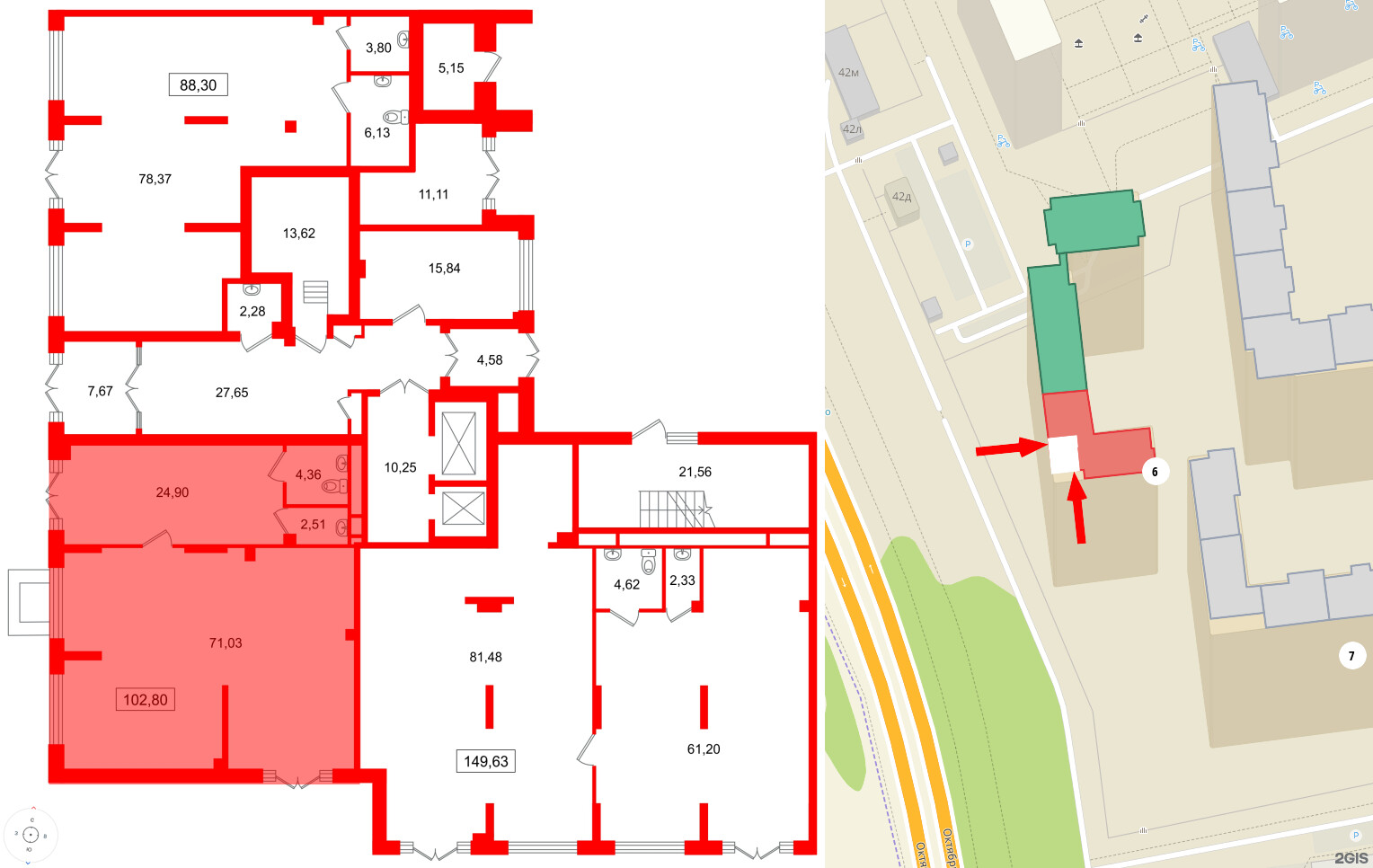 Помещение в ЖК Цивилизация на Неве, 102.8 м², 1 этаж