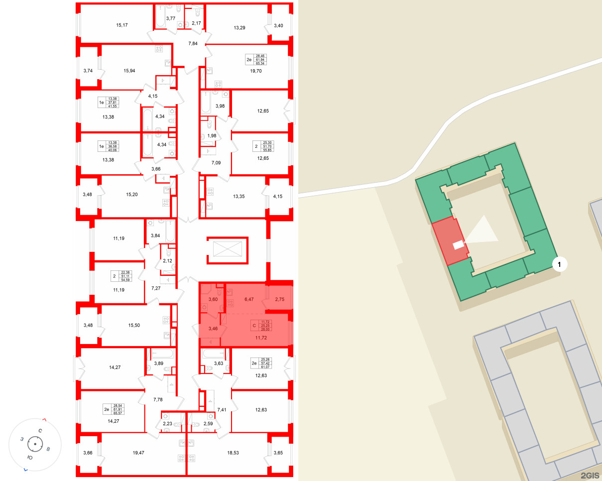 Квартира в ЖК «Дубровский», студия, 28 м², 3 этаж
