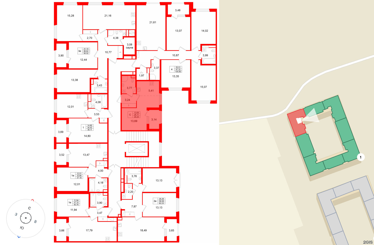 Квартира в ЖК «Дубровский», студия, 29.25 м², 4 этаж