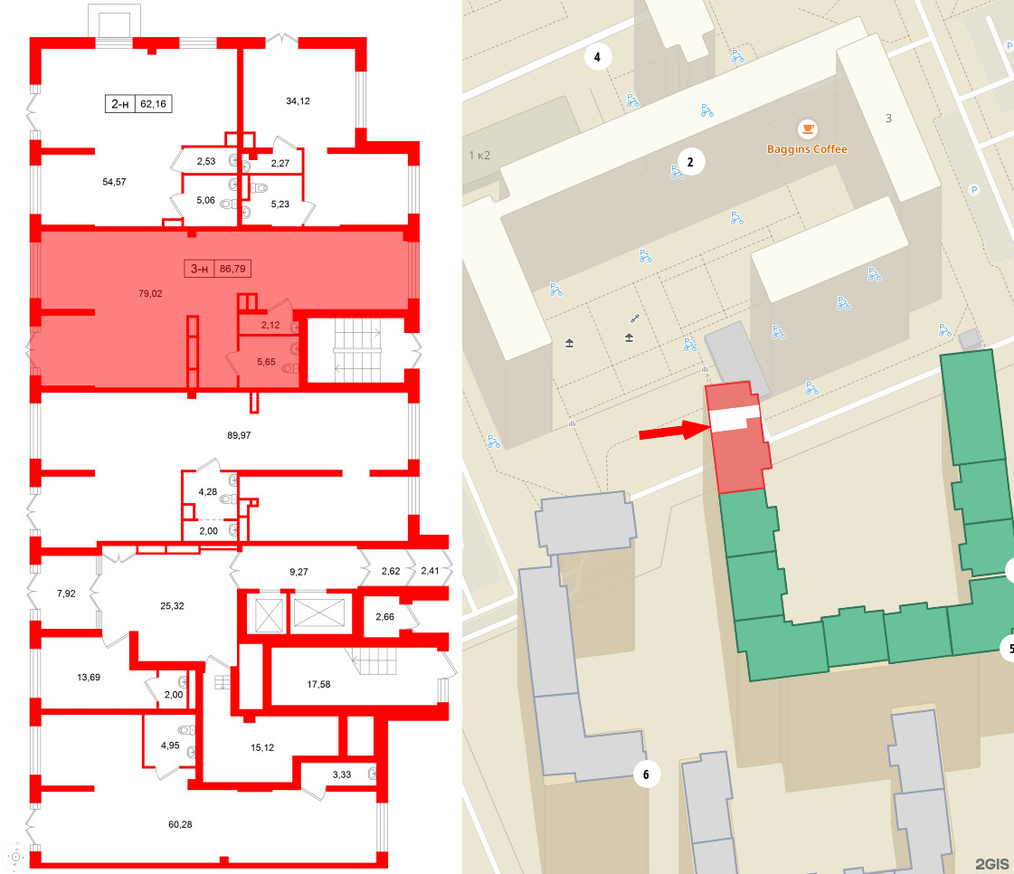 Помещение в ЖК Цивилизация на Неве, 86.79 м², 1 этаж