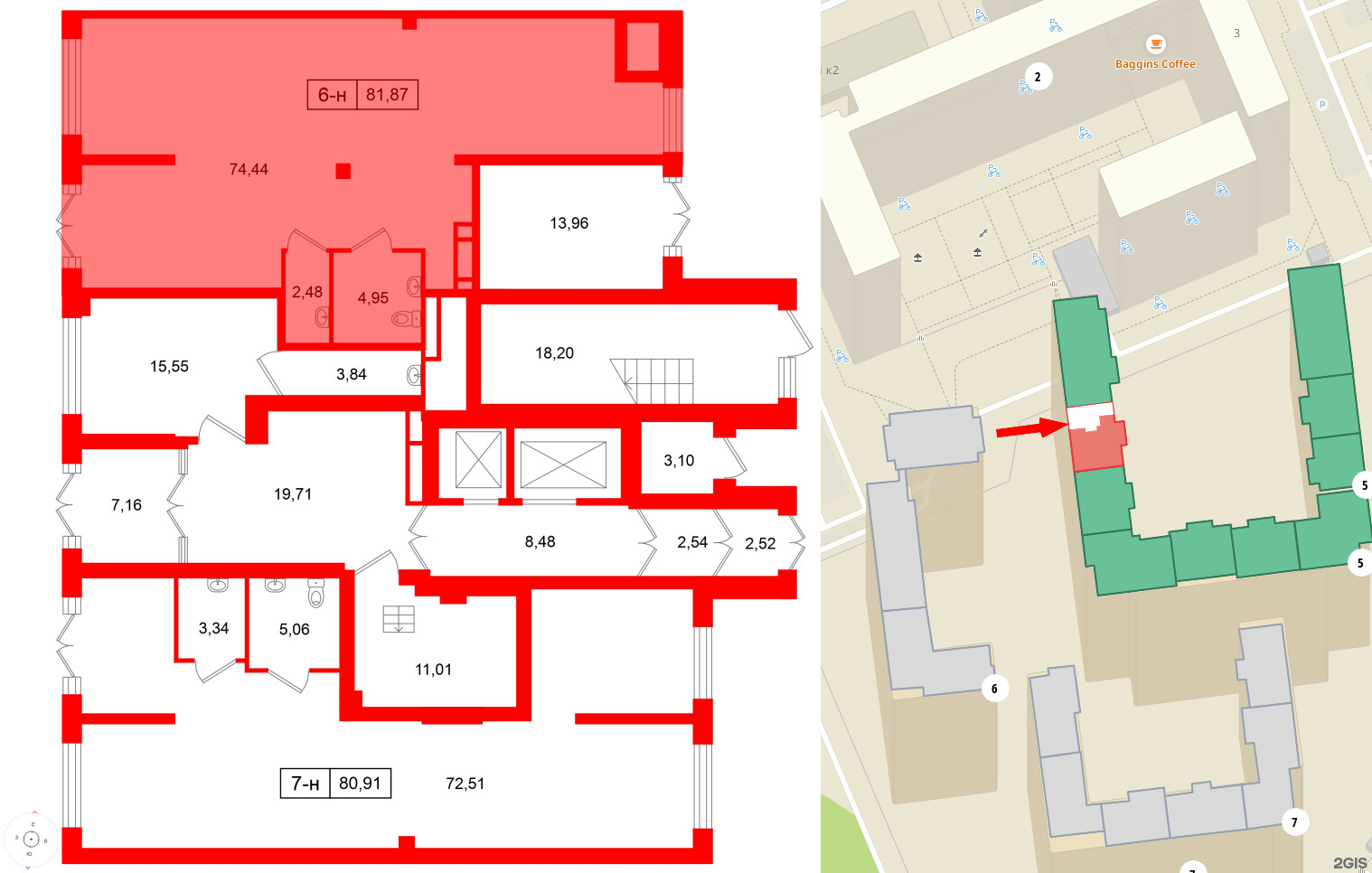 Помещение в ЖК Цивилизация на Неве, 81.87 м², 1 этаж